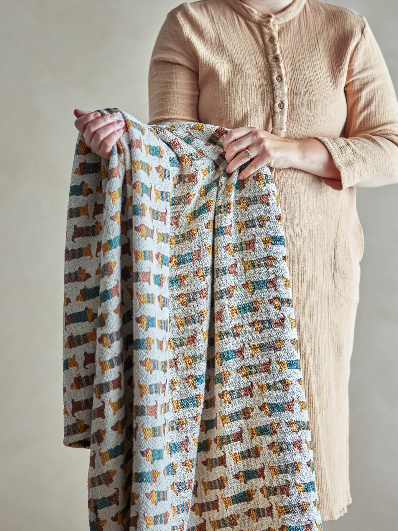 Charlie Throw, Brown, Recycled Cotton - Image 4