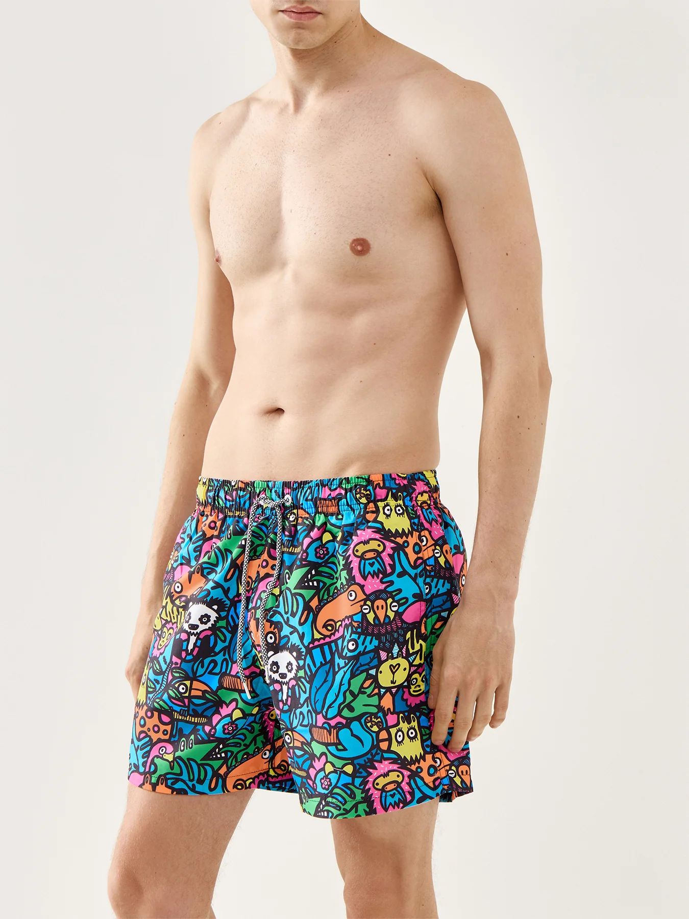 Boardies Munday Jungle Mid Length Swim Shorts - Image 2