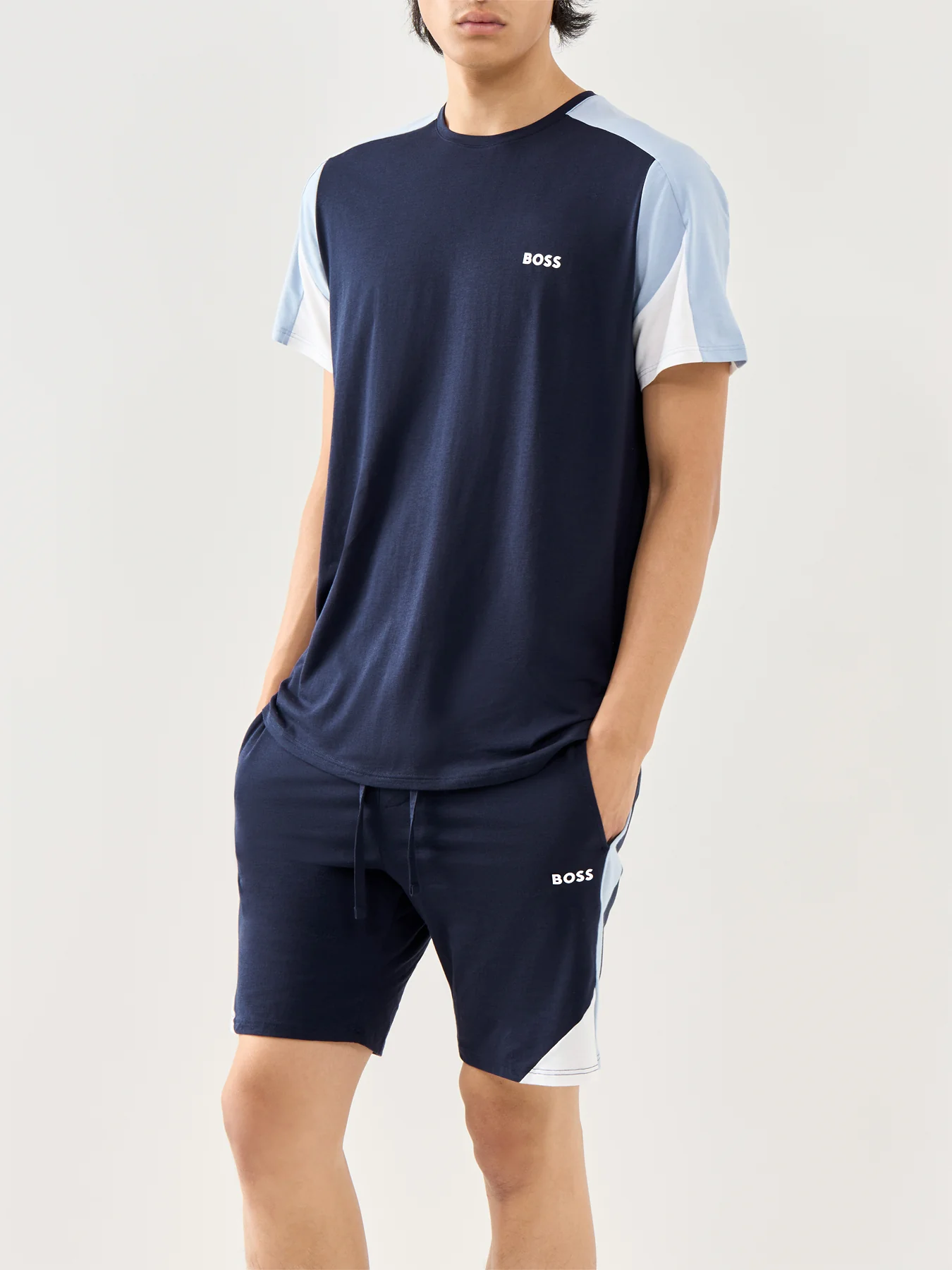 Cotton Navy Loungewear Shorts - Image 2