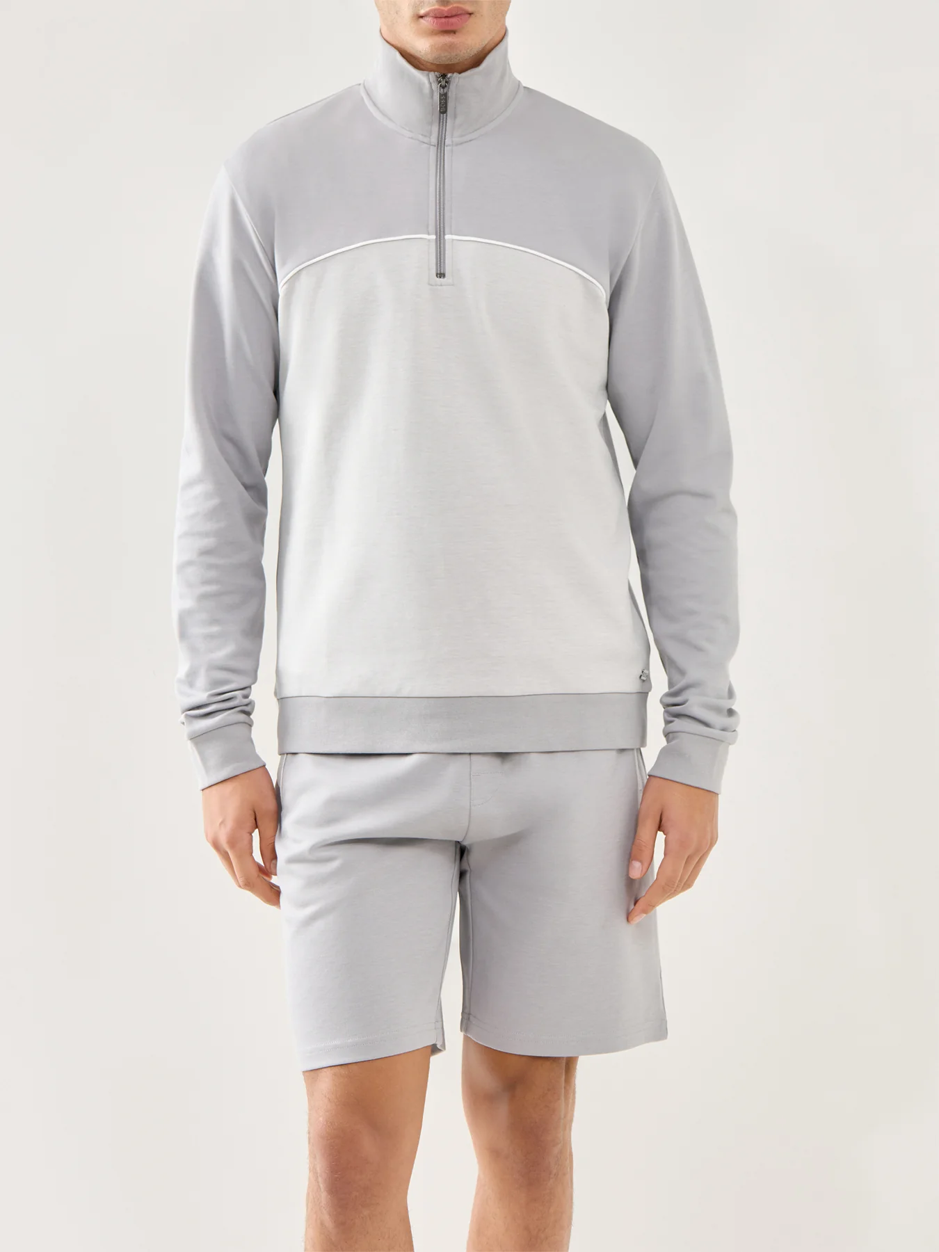 Tracksuit 1/4 Jacket Light/Pastel Grey - Image 2