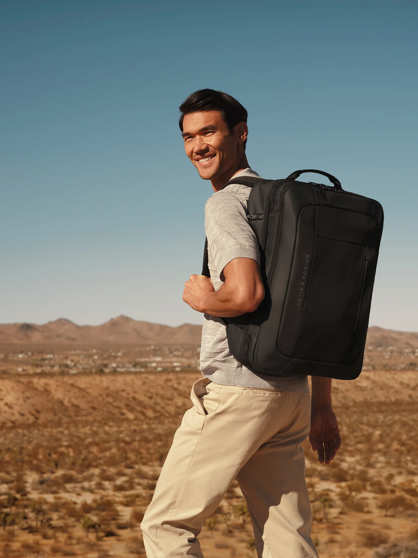 Large Convertible Backpack Duffle Black - Image 2