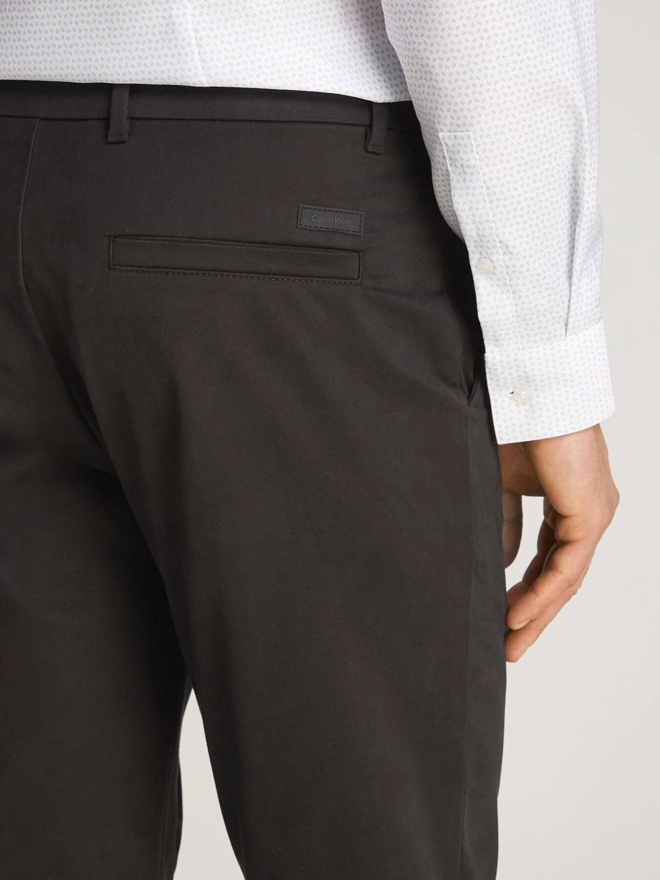 Slim Sateen Chino Trousers - Image 6