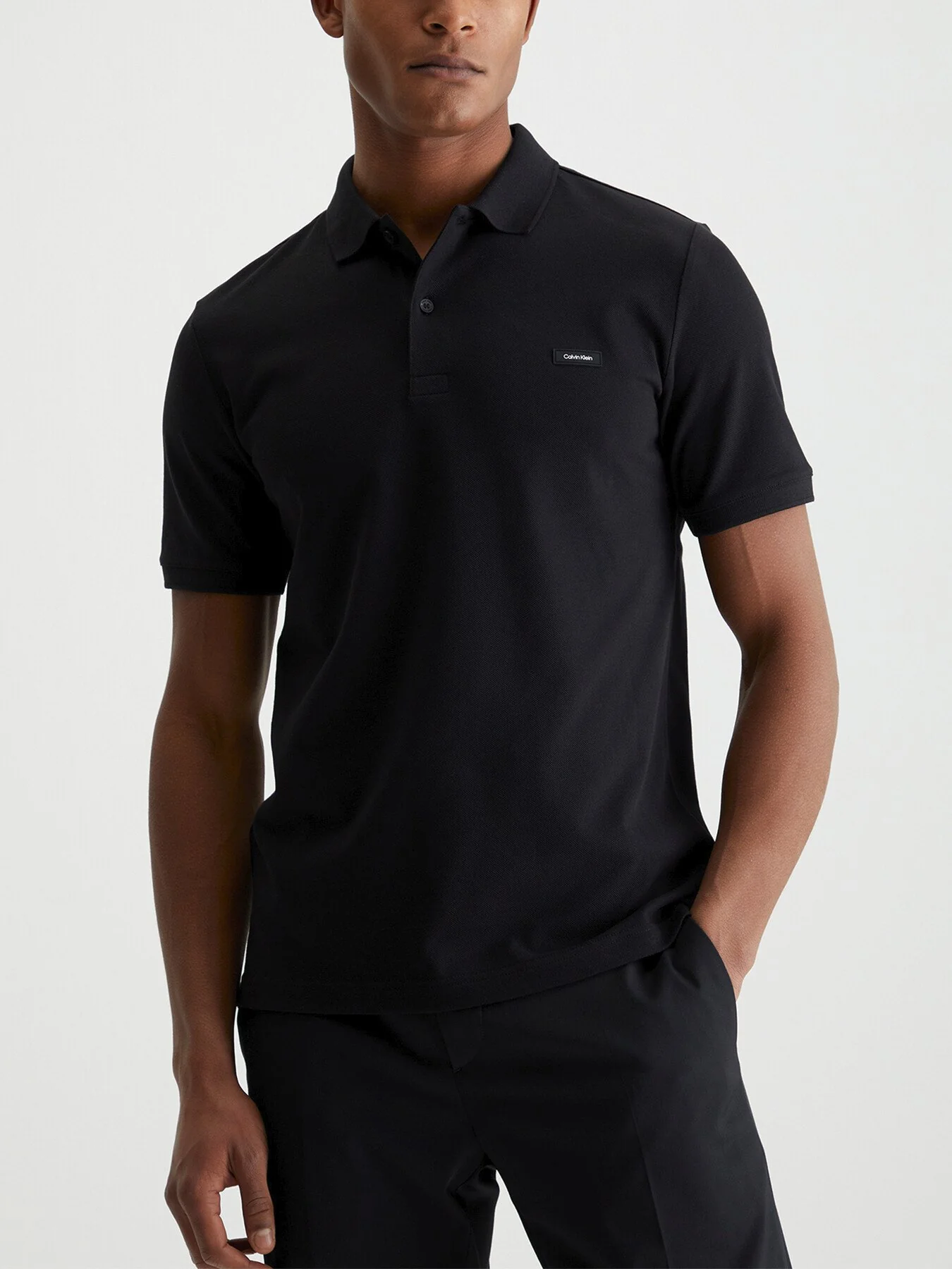 Slim Stretch Pique Polo Shirt - Image 2