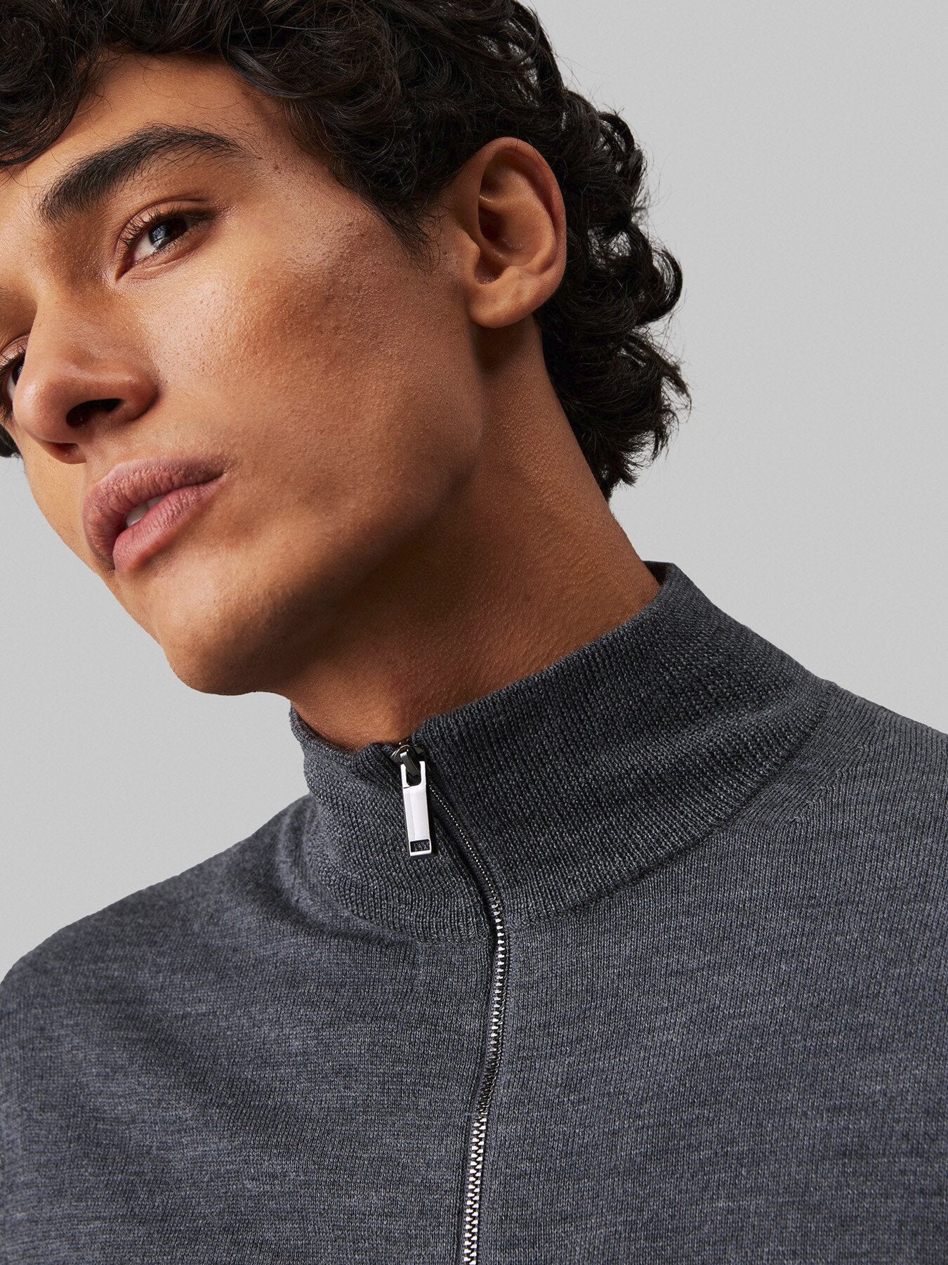 Merino Zip Neck Jumper - Image 2