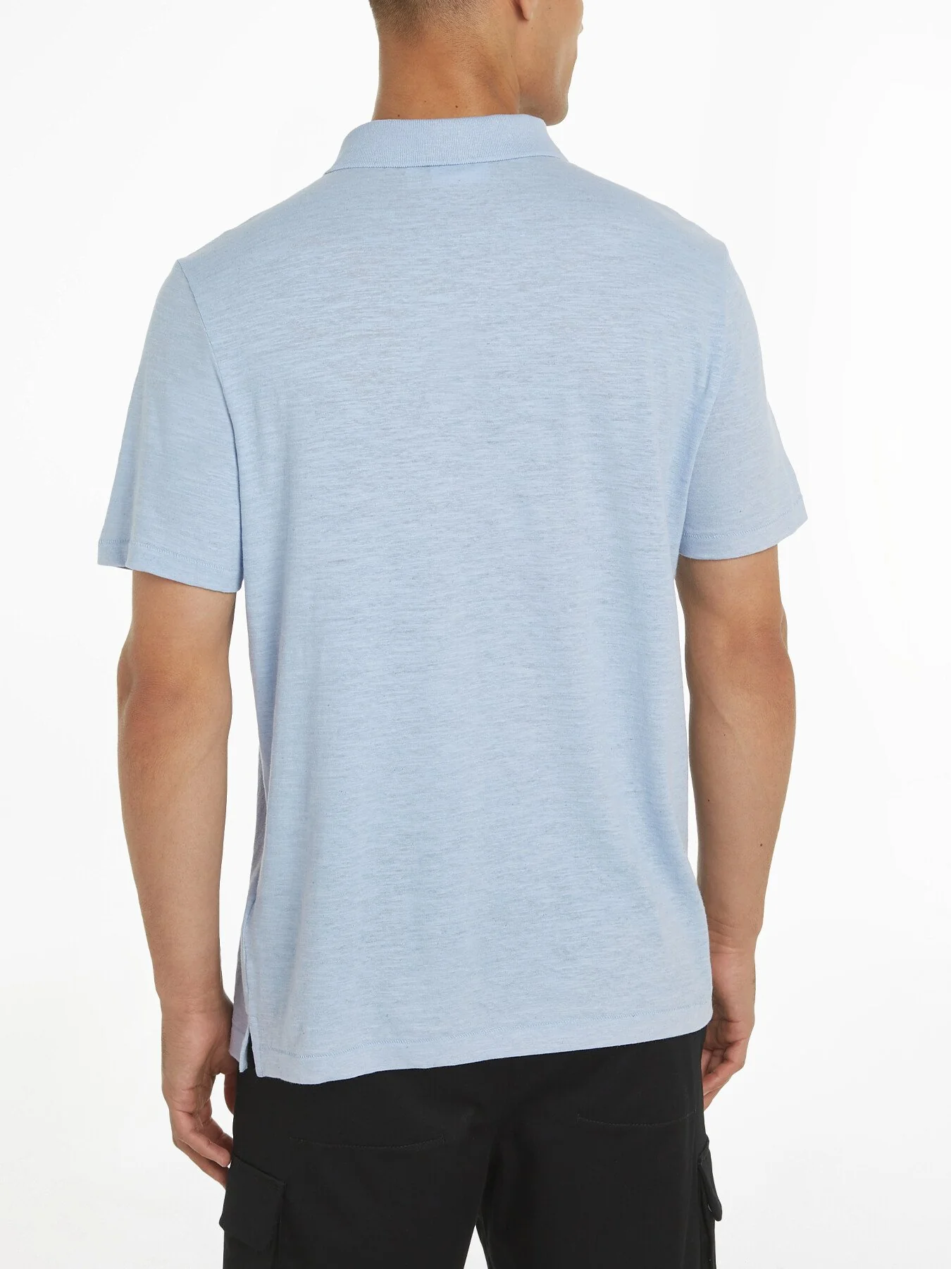 Cotton Linen Polo Shirt - Image 3