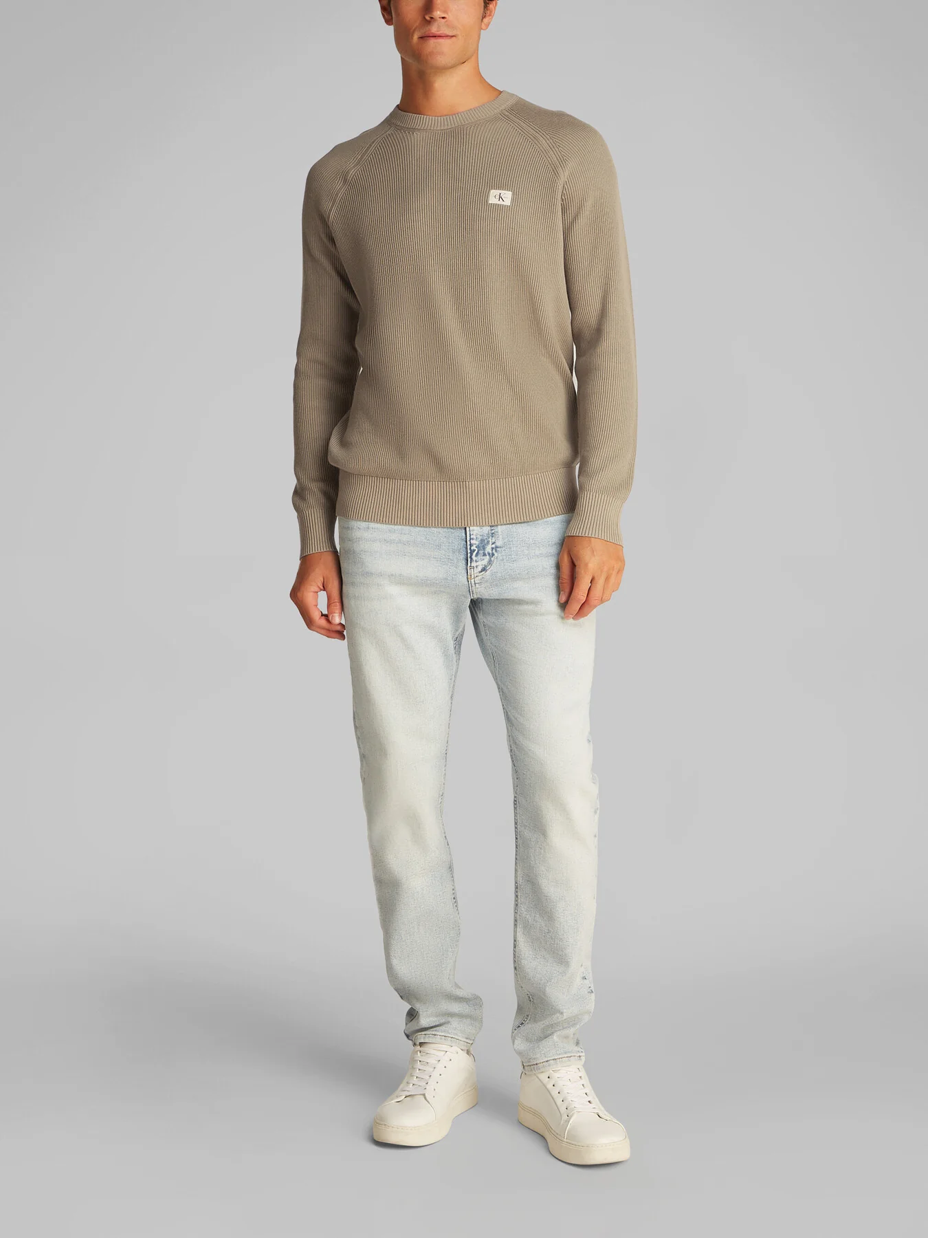 Ribbed Crew Neck Jumper - Image 3