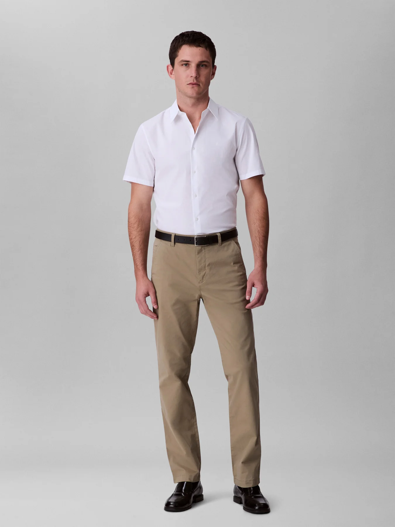 Slim Stretch Cotton Chino Trousers - Image 2