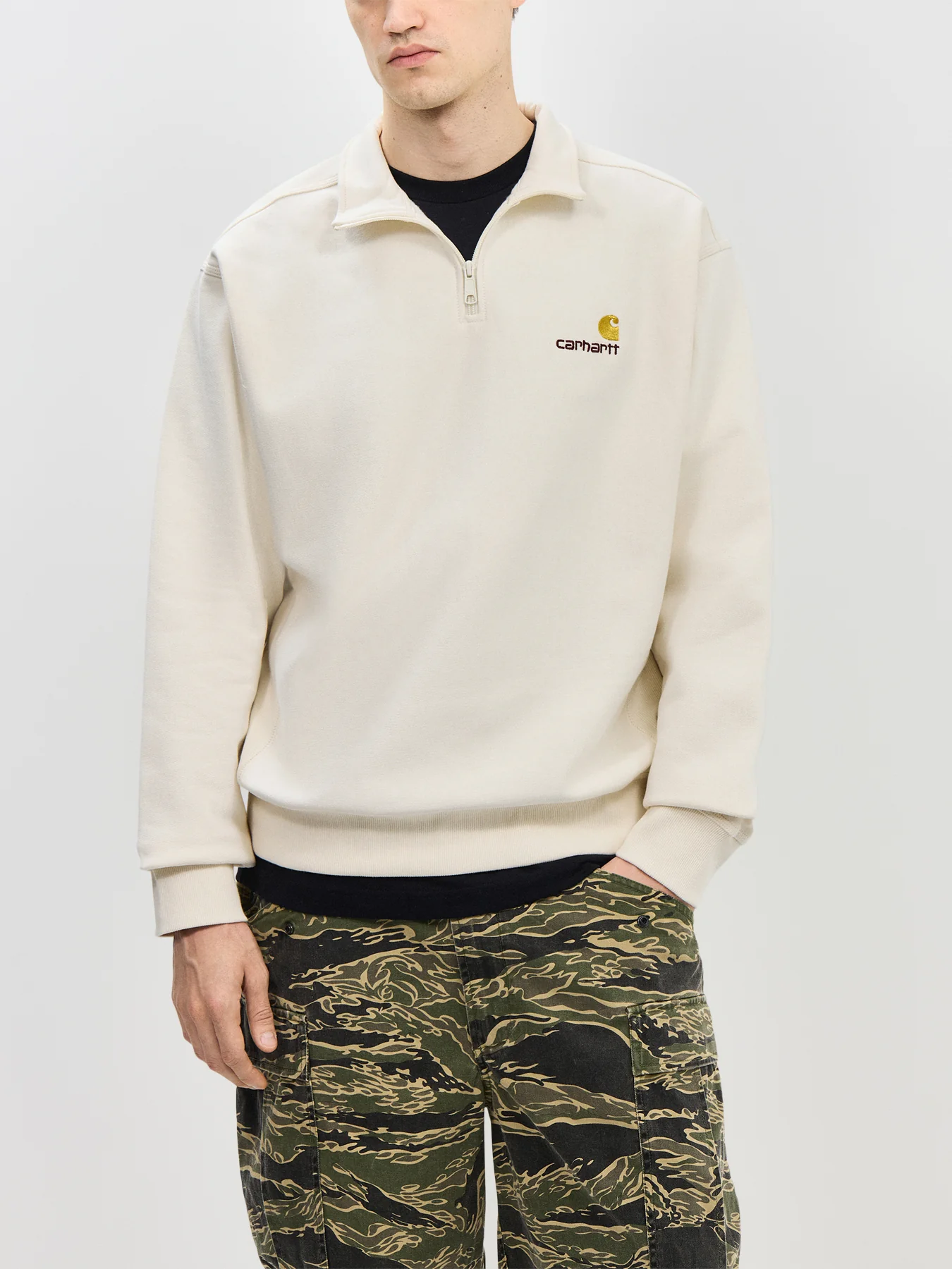 Half Zip American Script Sweatshirt - Image 4