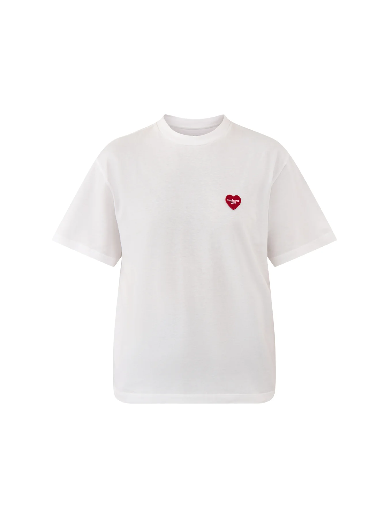 Short Sleeve Heart Patch T-Shirt White