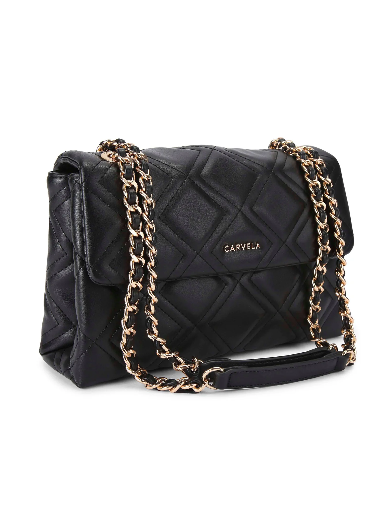 Rosa Large Chain Shoulder Bag Black - Image 2