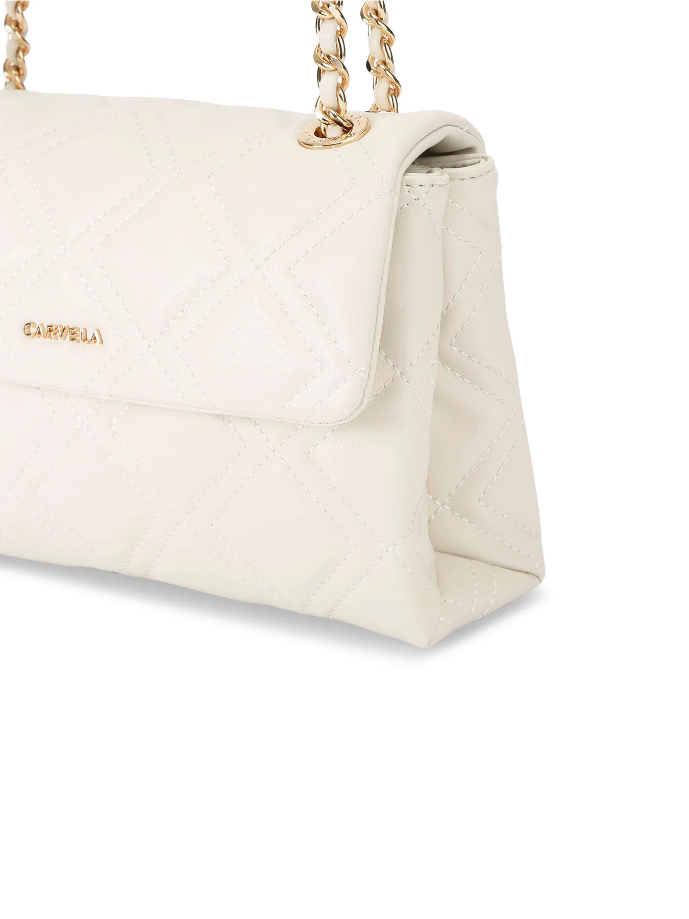 Rosa Large Chain Shoulder Bag White - Image 4