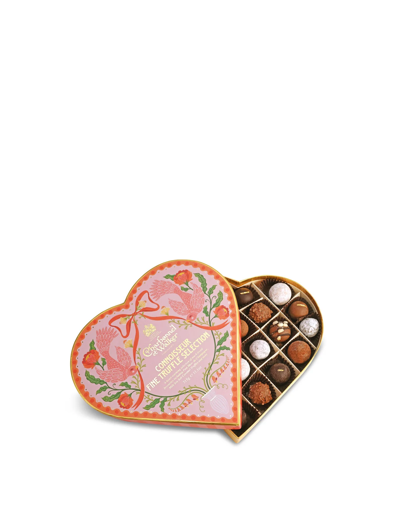 Connoisseur Truffle Selection Heart Box 315g