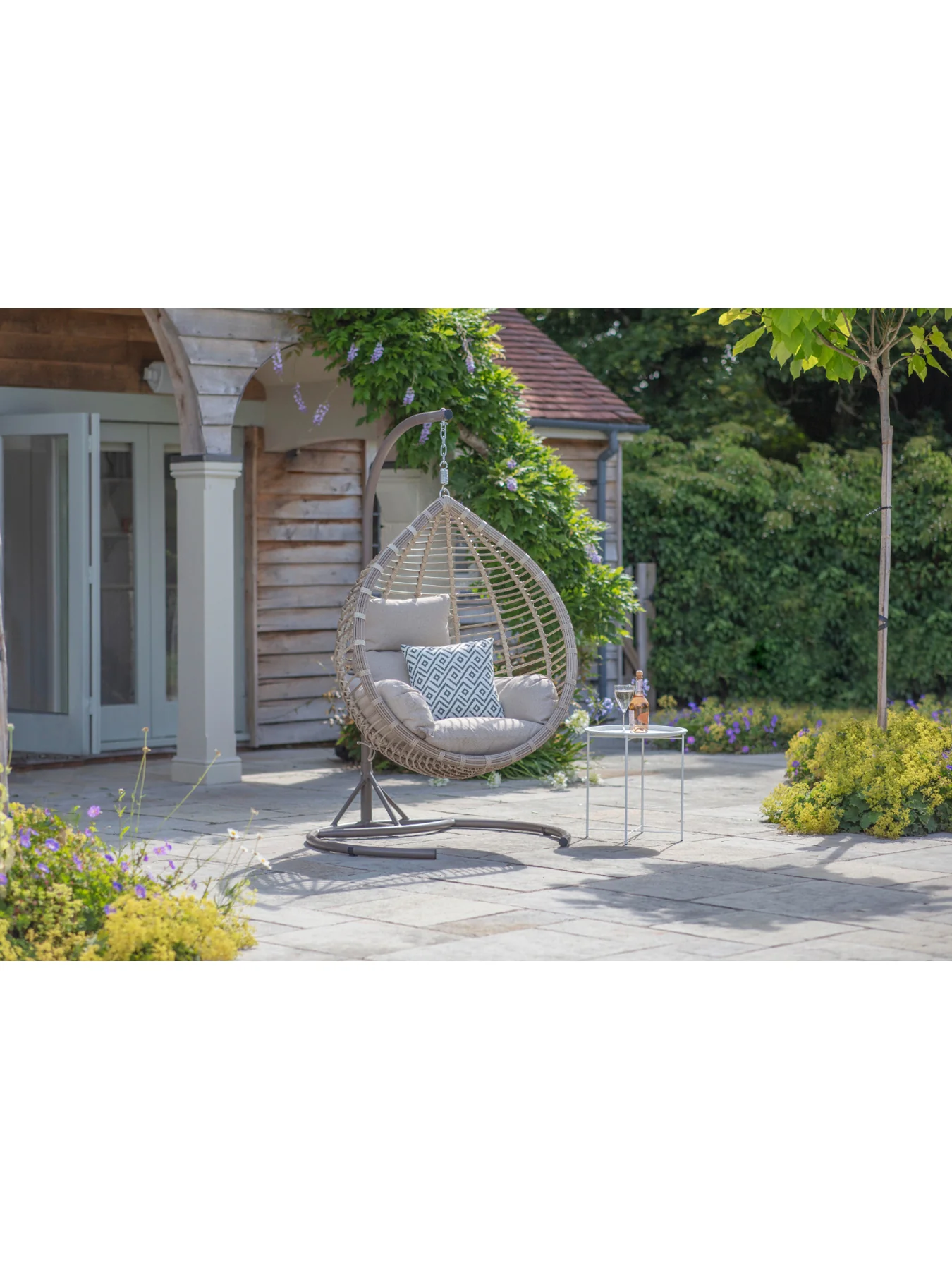Chedworth Rattan Single Tulip Open Weave Hanging Cocoon - Image 2