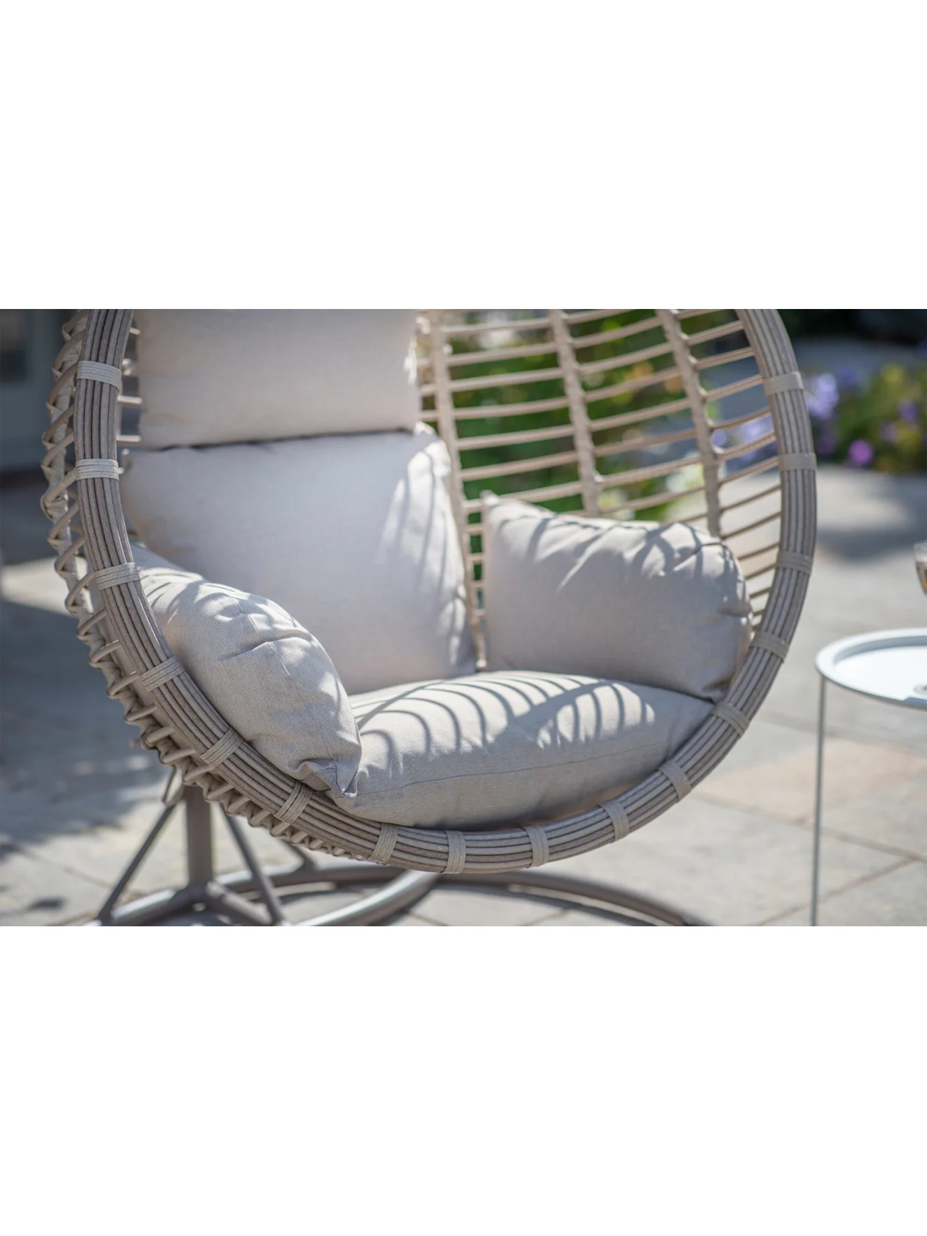 Chedworth Rattan Single Tulip Open Weave Hanging Cocoon - Image 3