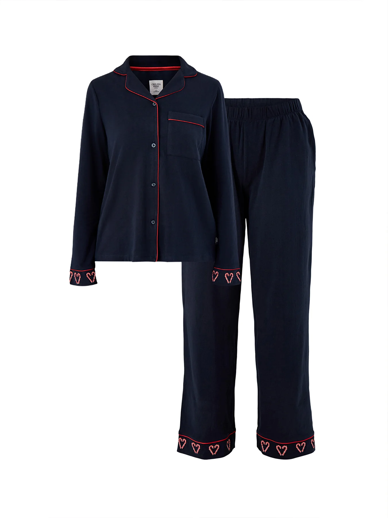 Candycane Cuff Long Set Navy