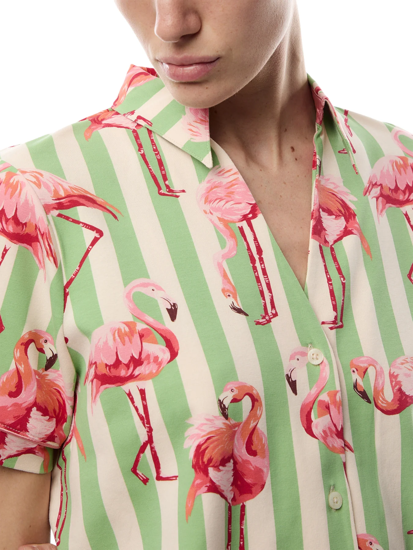 Flamingo Stripe Short Set - Image 4