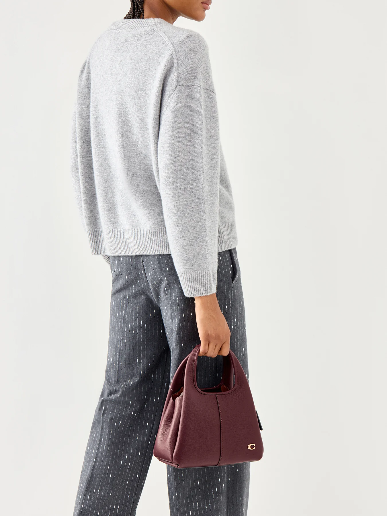 Lana Shoulder Leather Bag 23 Merlot - Image 2