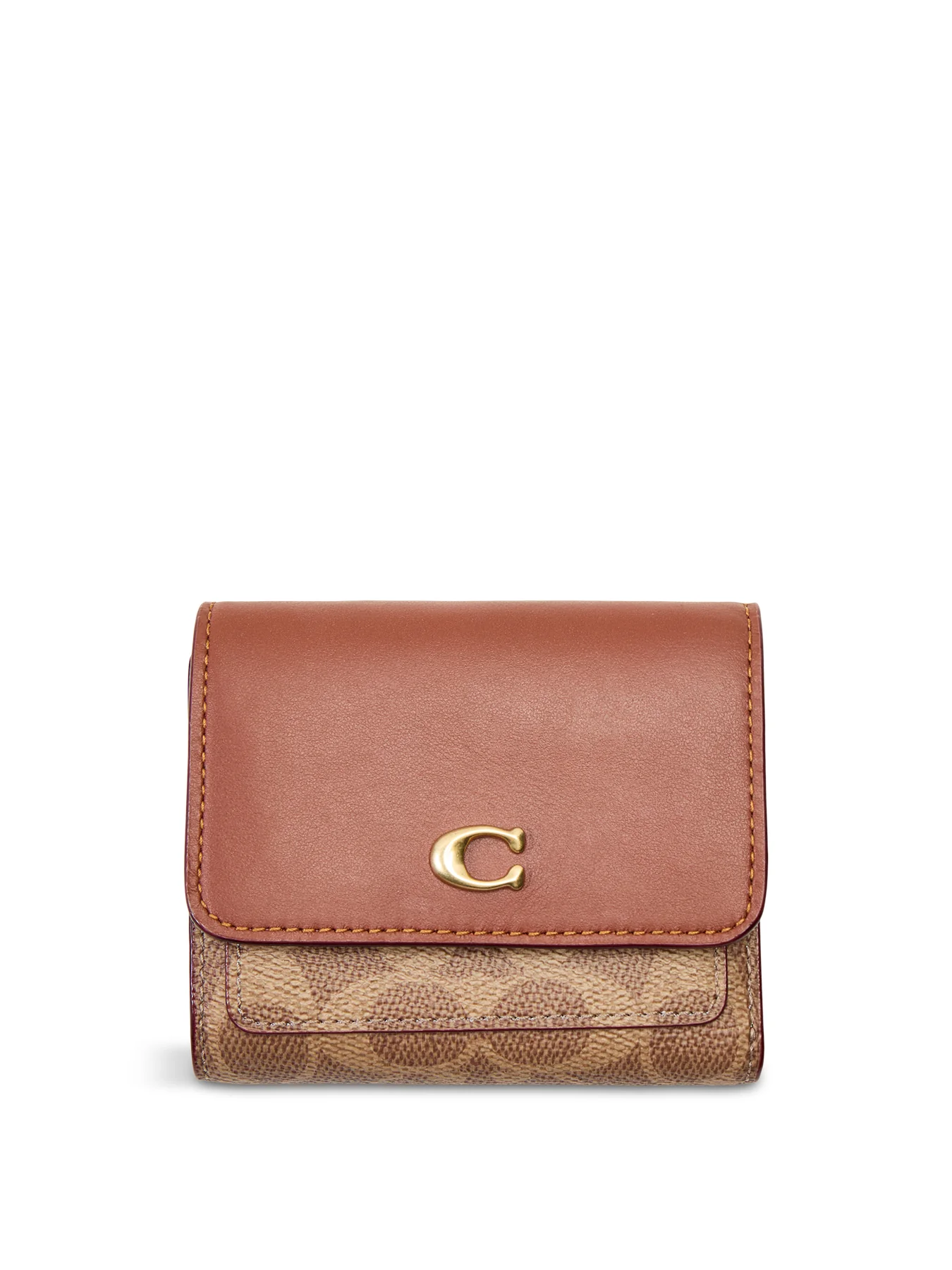 Coated Canvas Signature Essential Small Flap Wallet