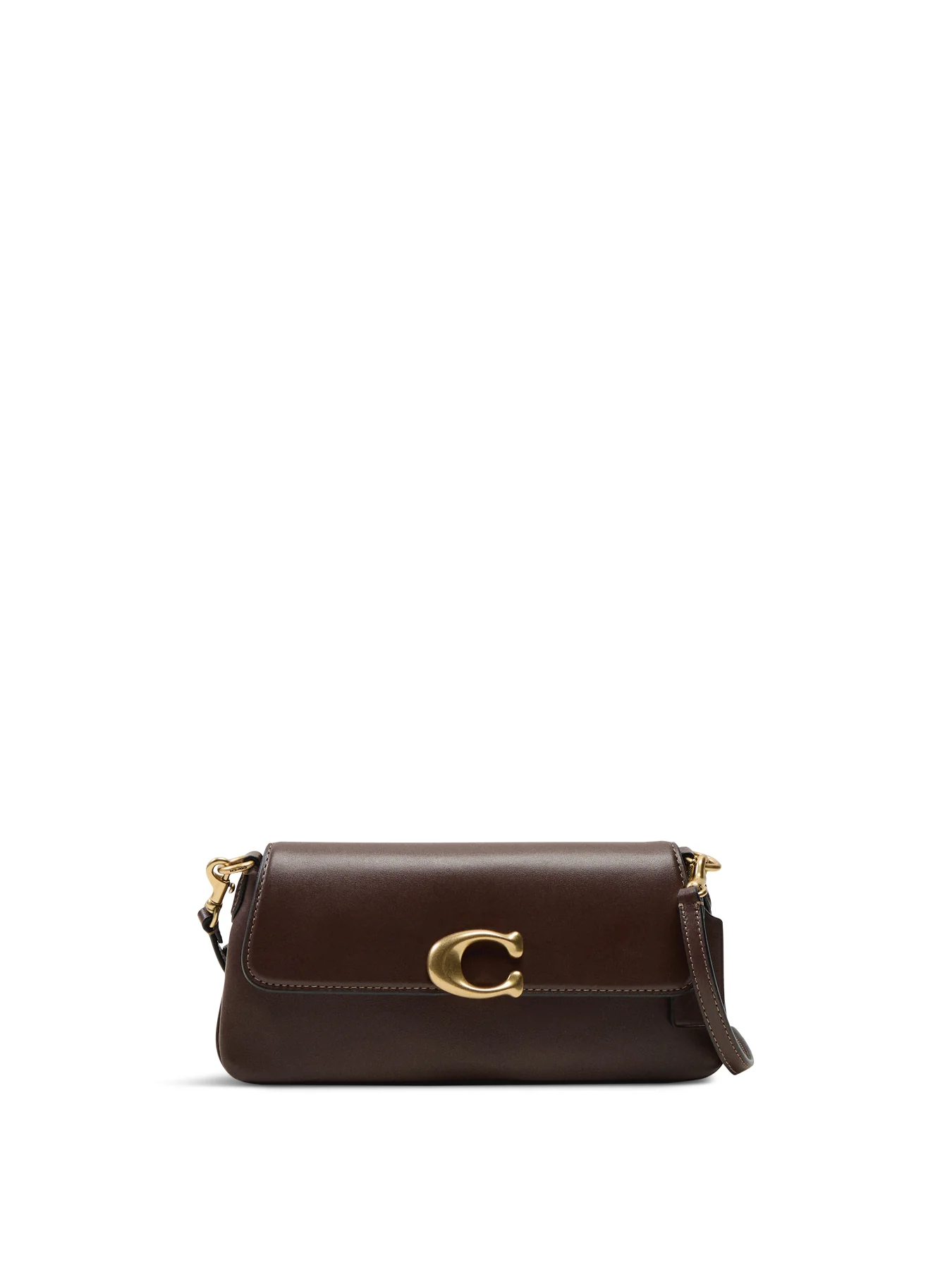 Refined Calf Leather Jet Shoulder Bag Maple
