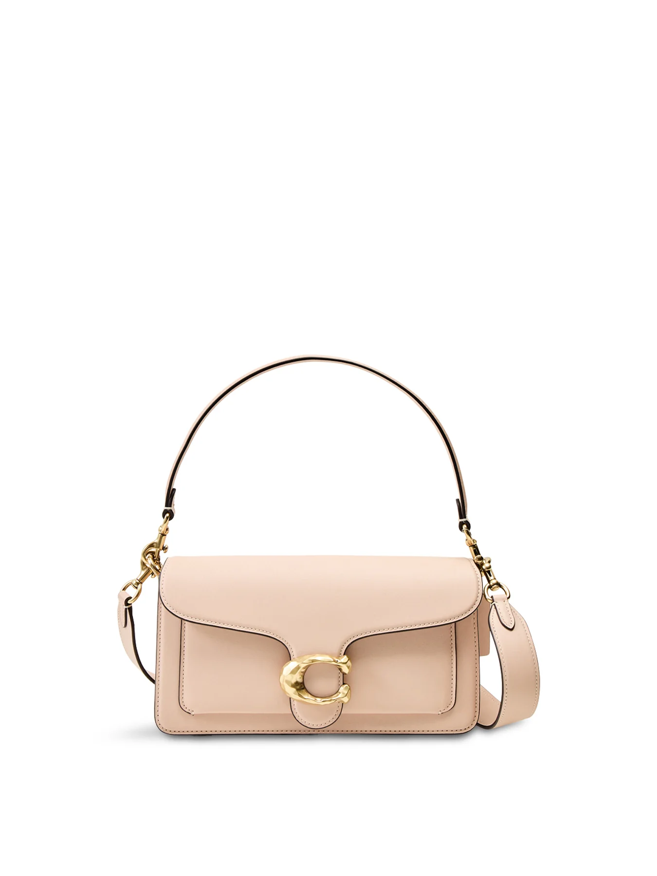 Tabby Shoulder Bag 26 with Hammered C Hardware Cream