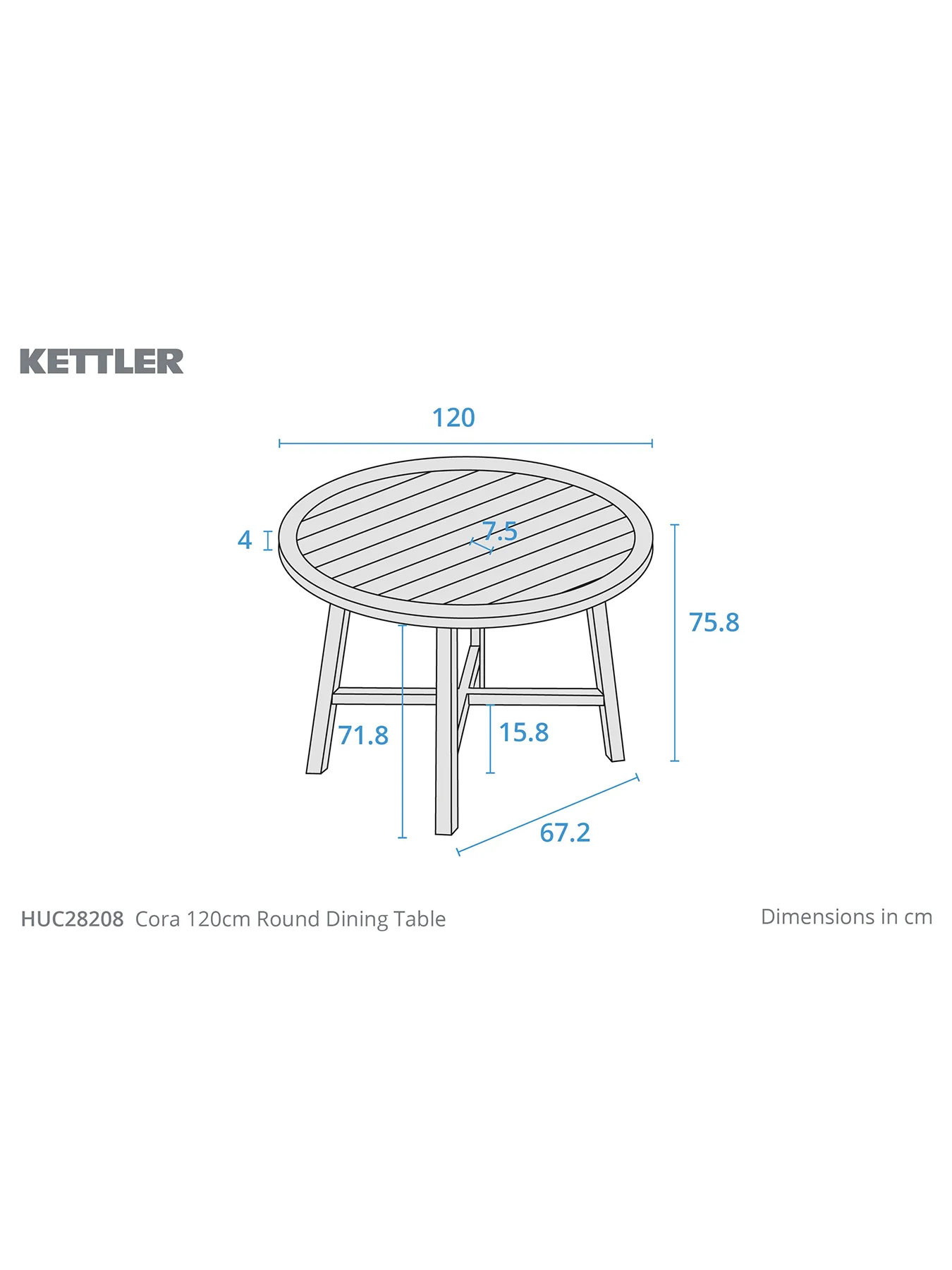 Cora Rope Garden Dining Set Cream - Image 5