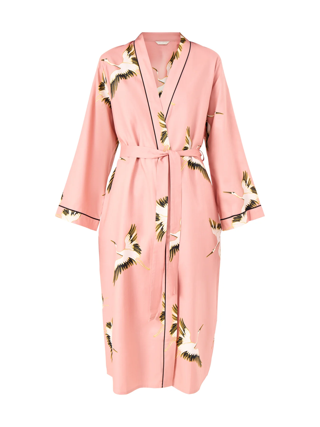 Crane Bird Dressing Gown Pink