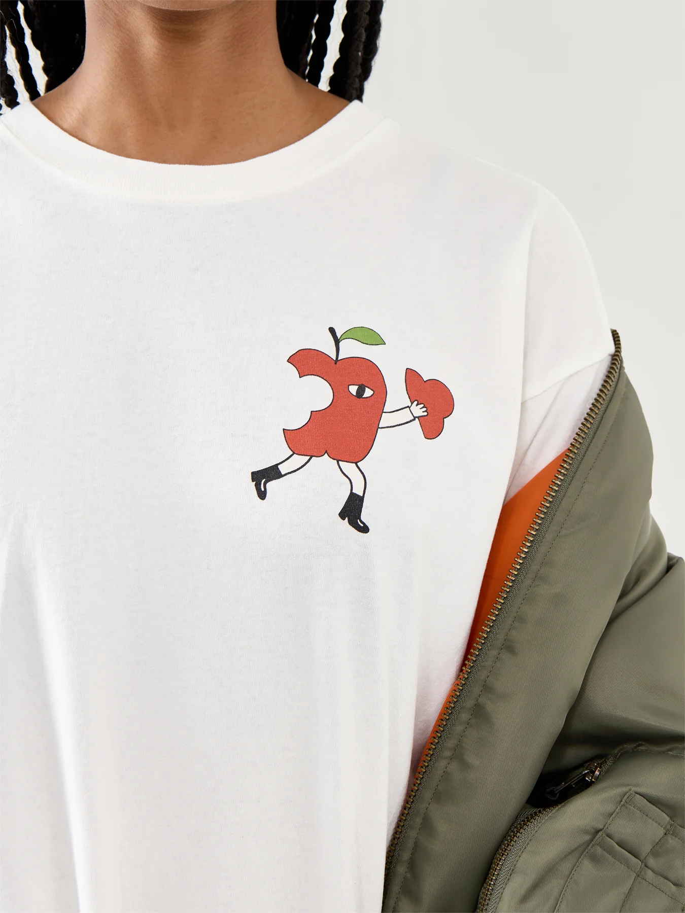 Apple Peel Short Sleeves Tee Ecru - Image 3