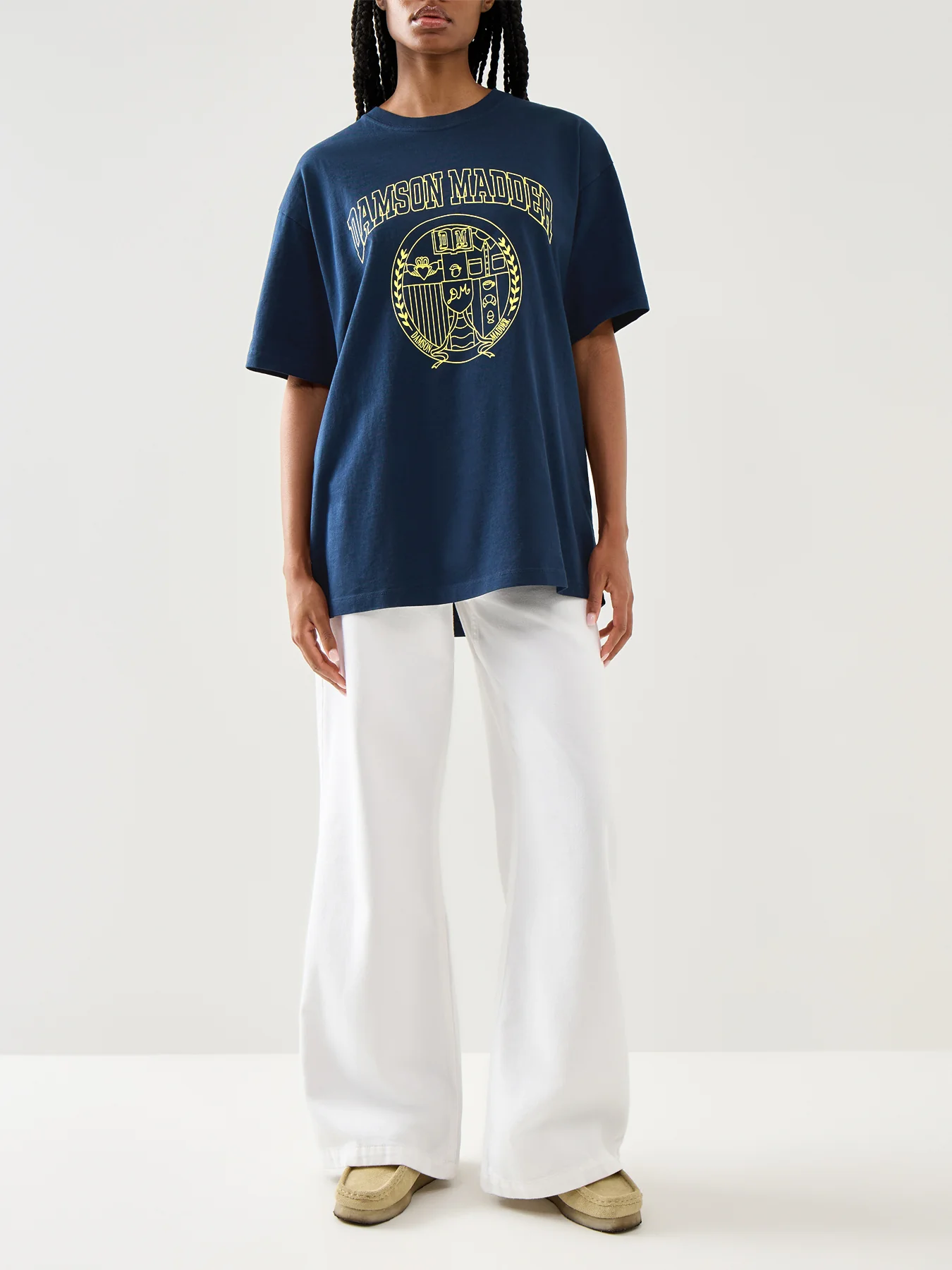 Damson Collegiate Short Sleeve Tee Navy - Image 2
