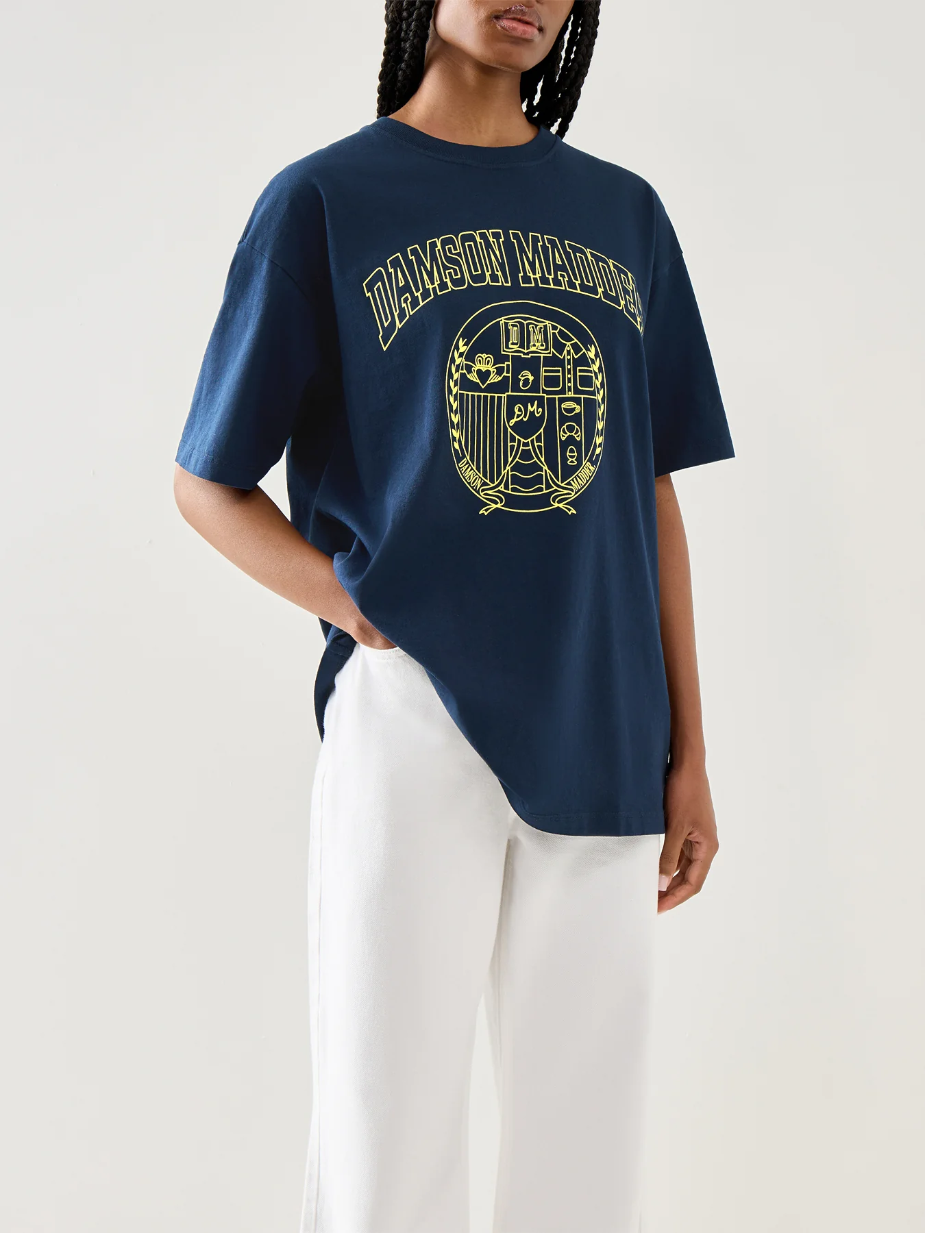 Damson Collegiate Short Sleeve Tee Navy - Image 4