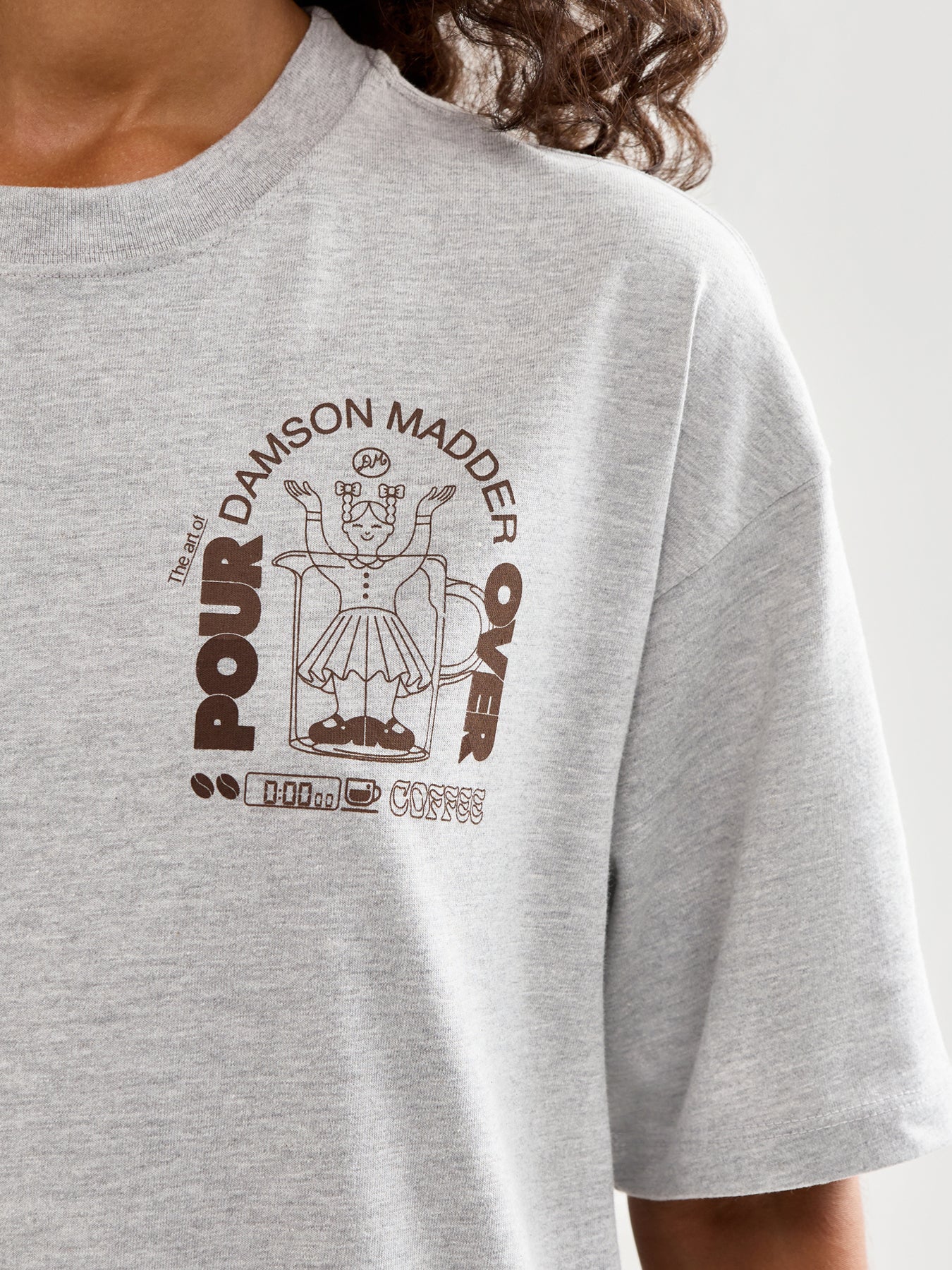 Pour Over Coffee Short Sleeves Tee Grey - Image 3