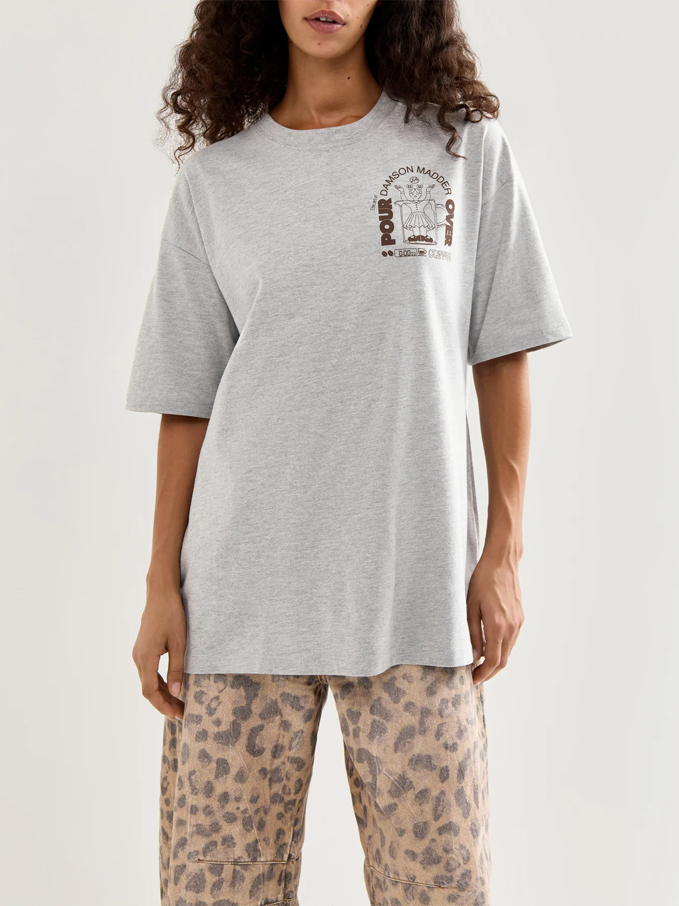 Pour Over Coffee Short Sleeves Tee Grey - Image 4