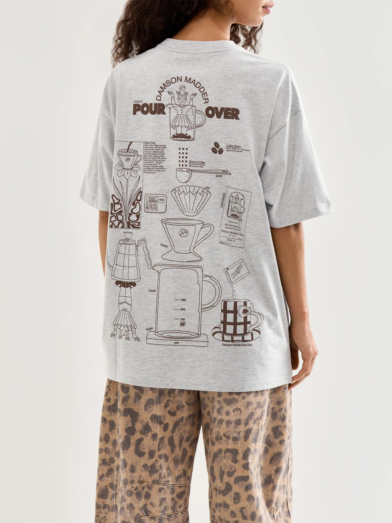 Pour Over Coffee Short Sleeves Tee Grey - Image 5