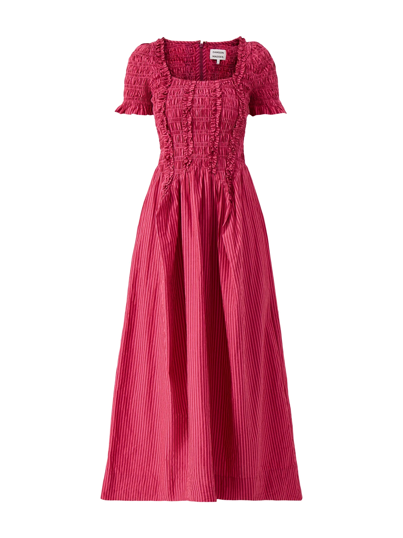 Raphaela Ruffle Midi Dress Berry Business