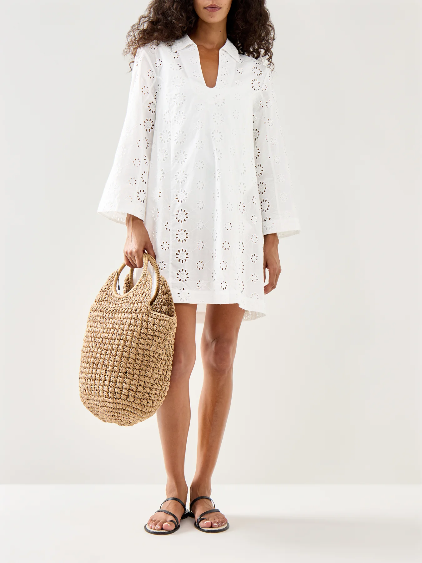Broderie Anglaise Kaftan Mini - Image 2