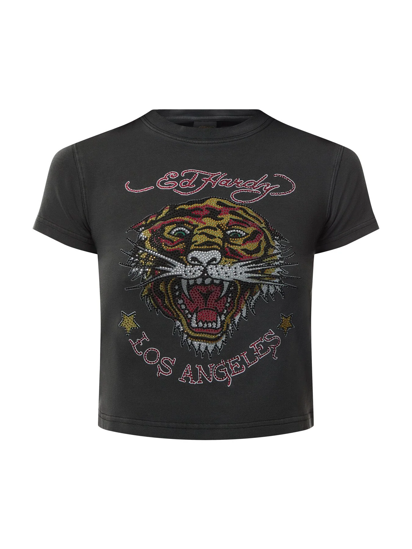 La-Roar-Tiger Diamante Cropped Baby T-Shirt - Image 10
