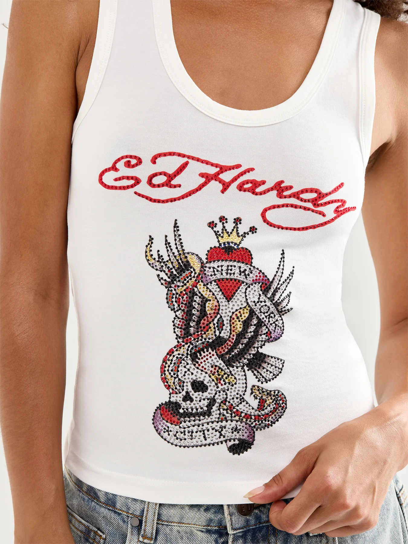 New York City Diamante Cropped Vest - Image 3