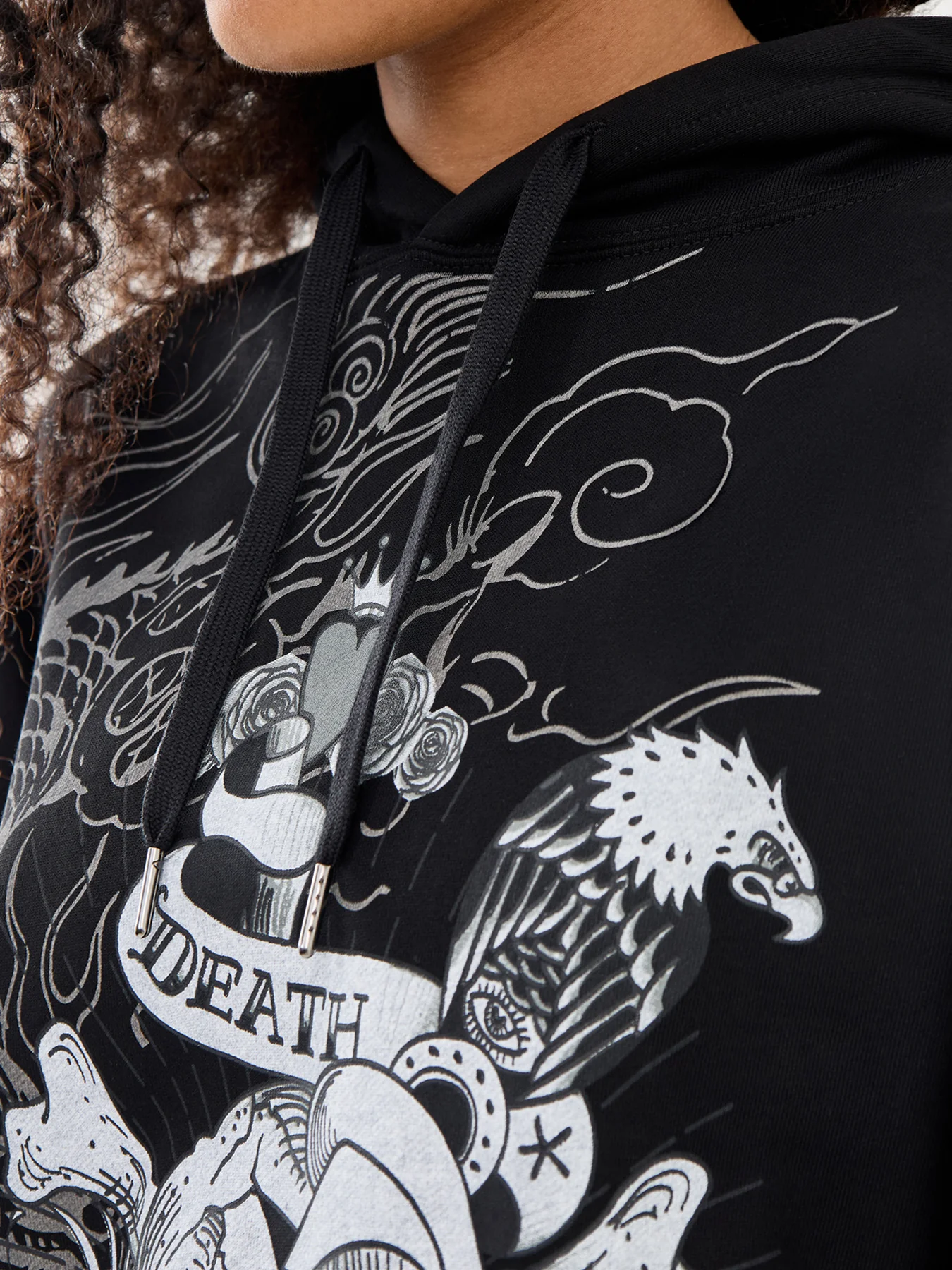 Womens Death Or Glory Love Hoodie - Image 3