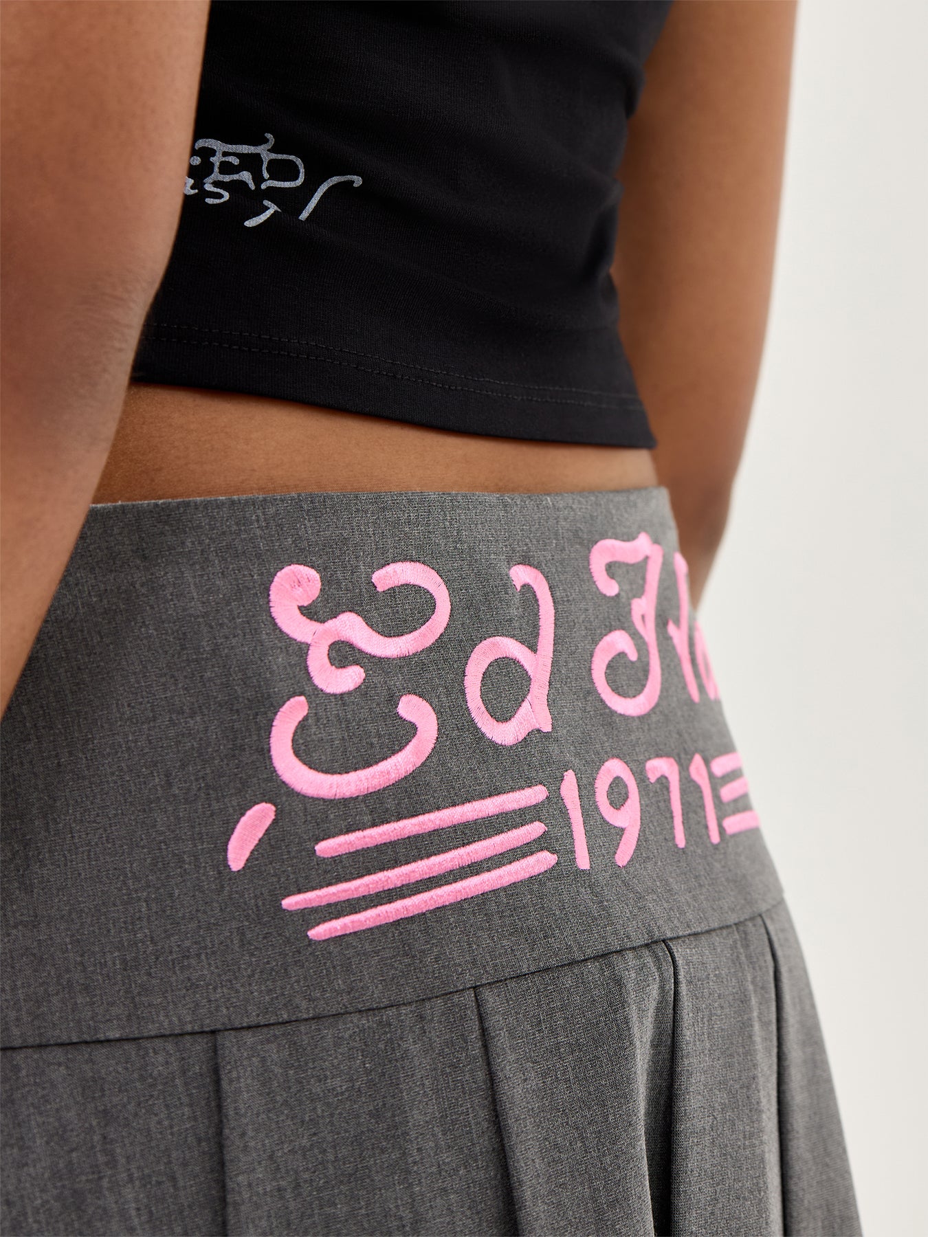 Womens Skull And Panther Pleated Mini Skort - Image 3