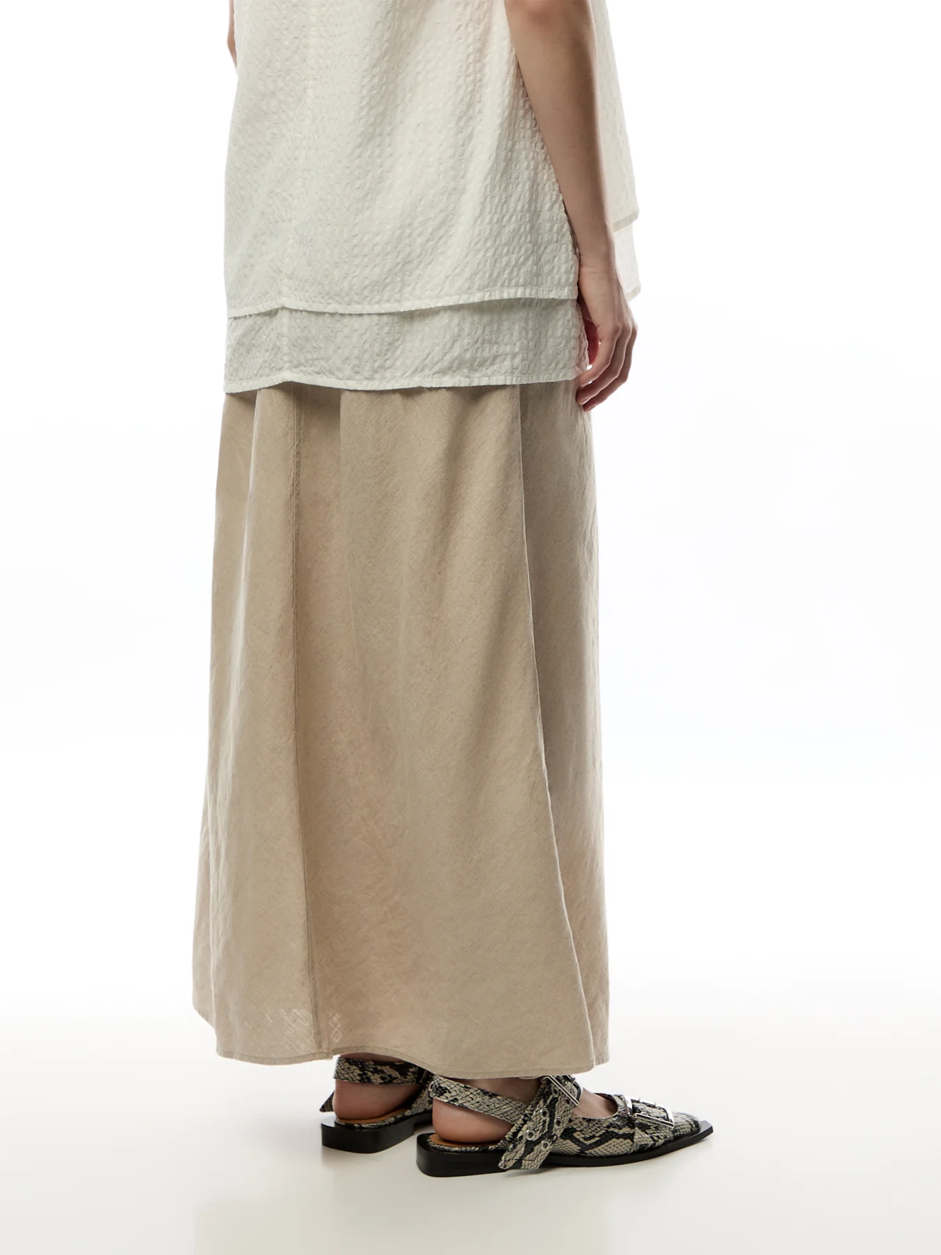 A-Line Bias Skirt Linen - Image 2