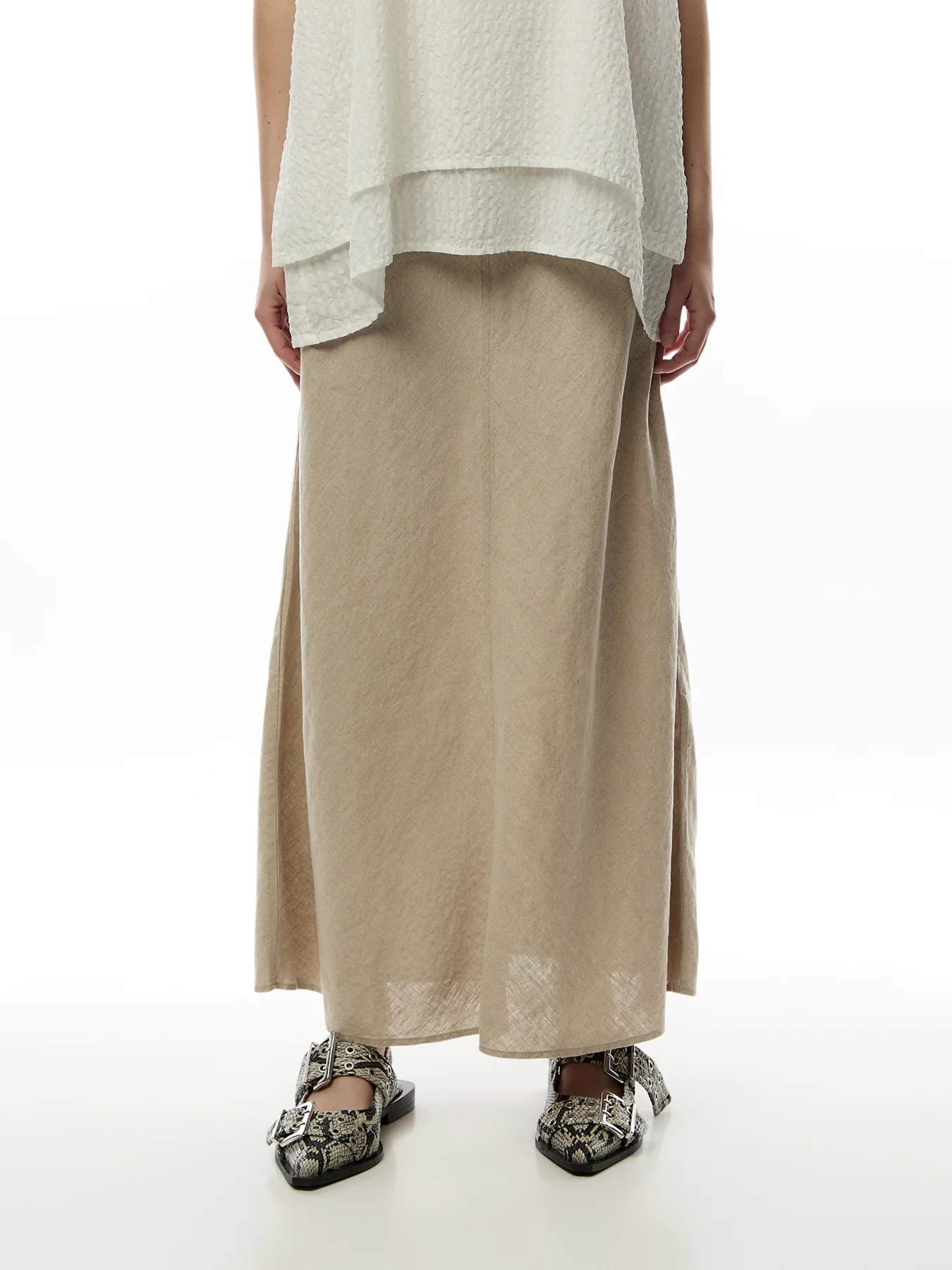 A-Line Bias Skirt Linen - Image 3