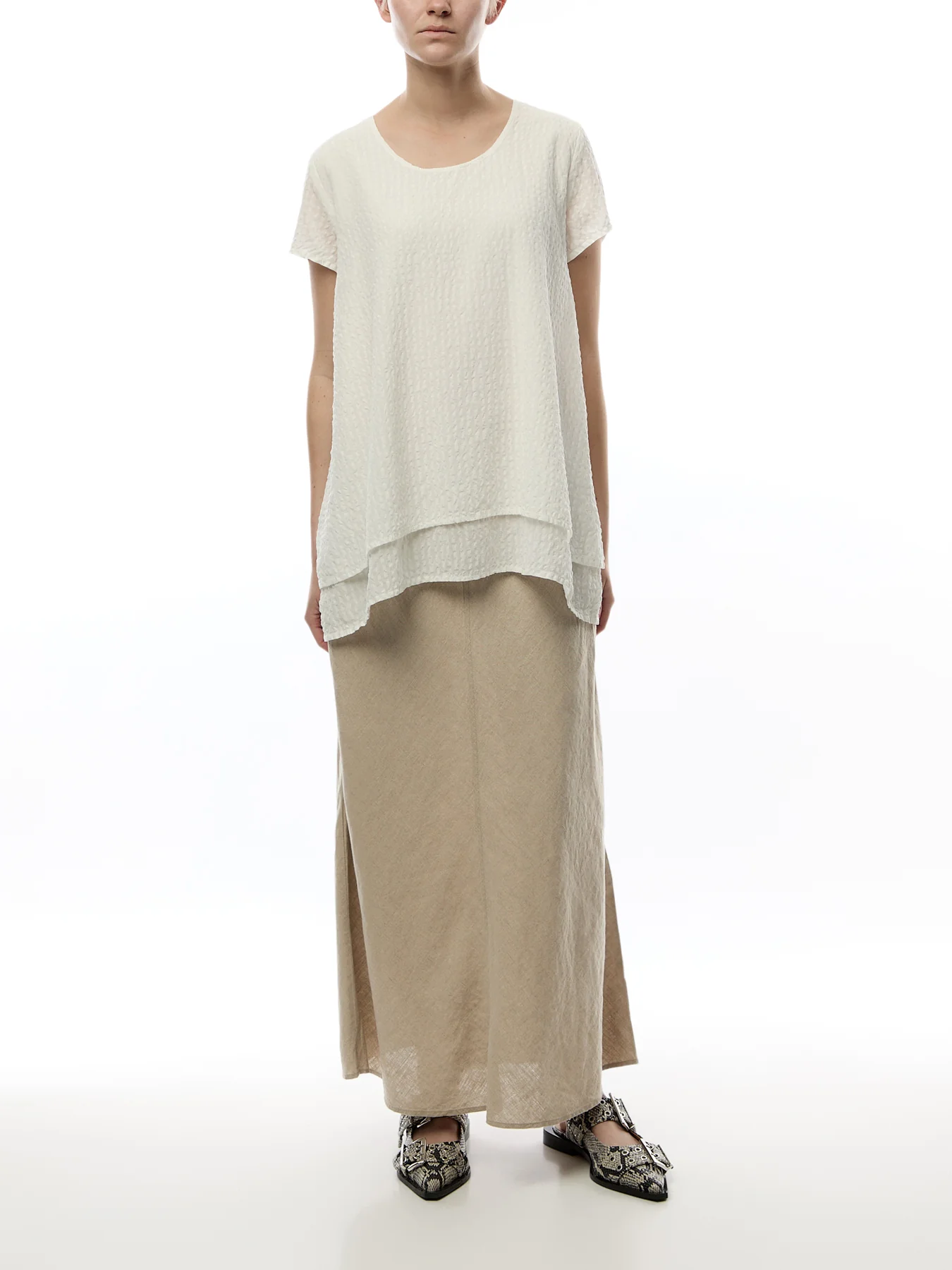 A-Line Bias Skirt Linen - Image 5
