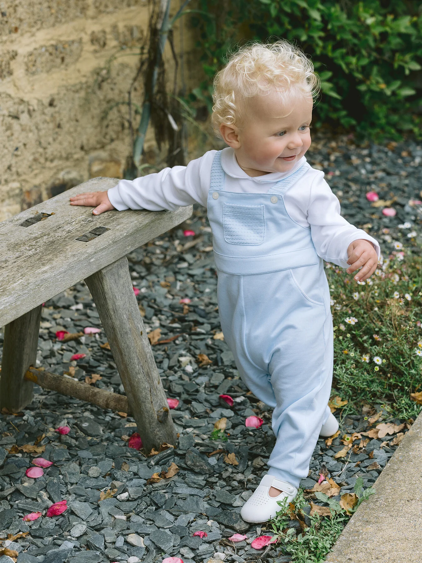 Jude Baby Boys Smart Mock Dungaree - Image 3
