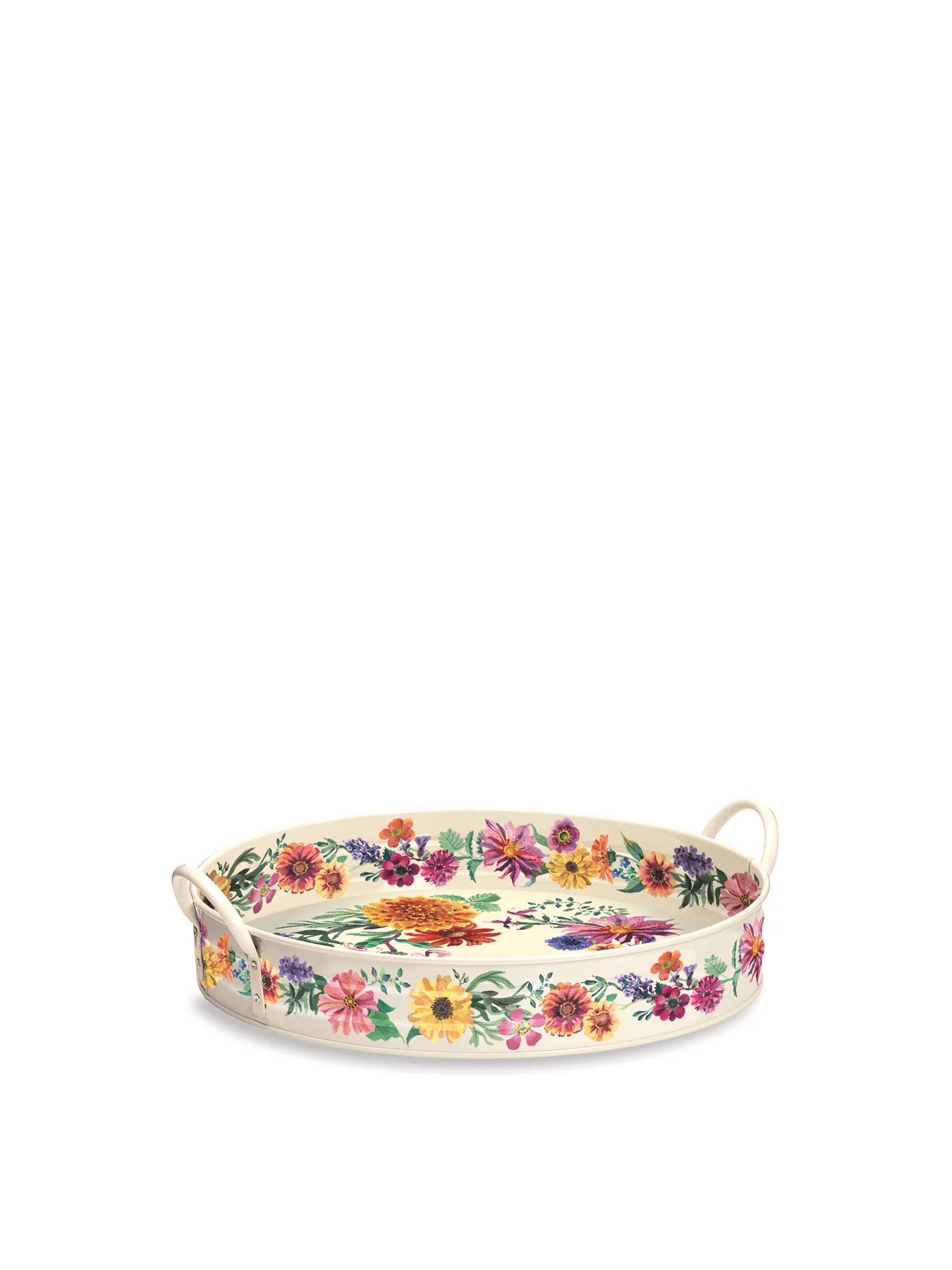 Garden Flowers Large Handle Tray