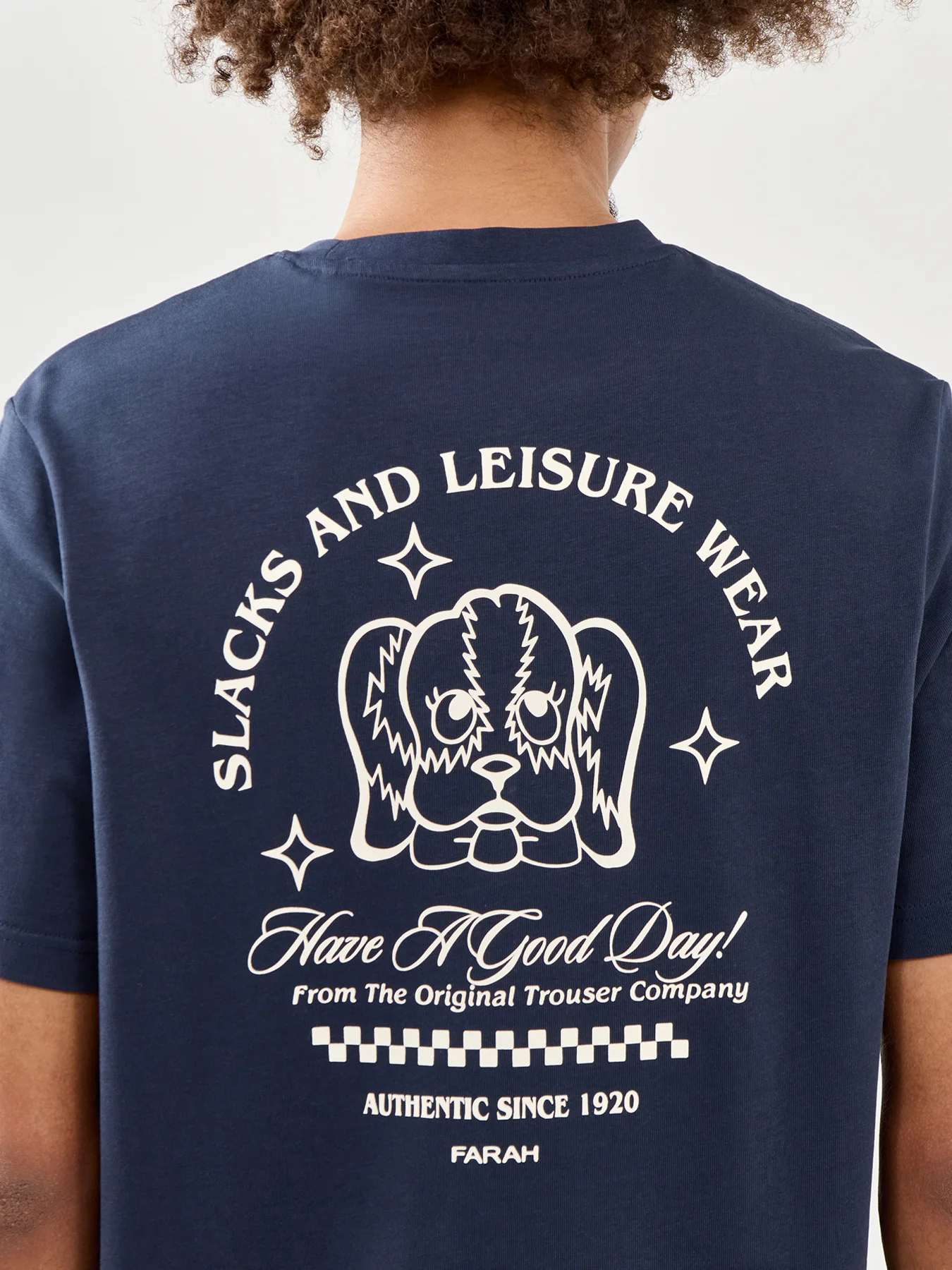 Graphic Organic Cotton T-Shirt Navy - Image 3