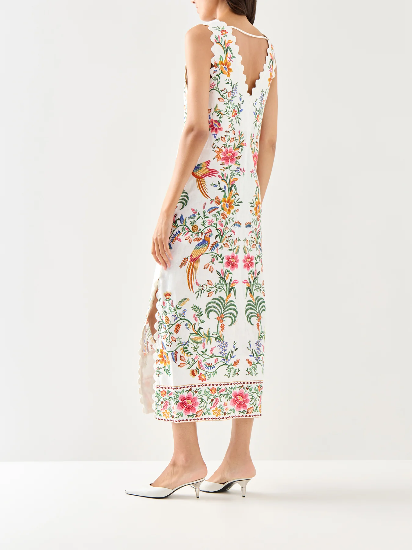 Delicate Forest Off White Maxi Dress - Image 5