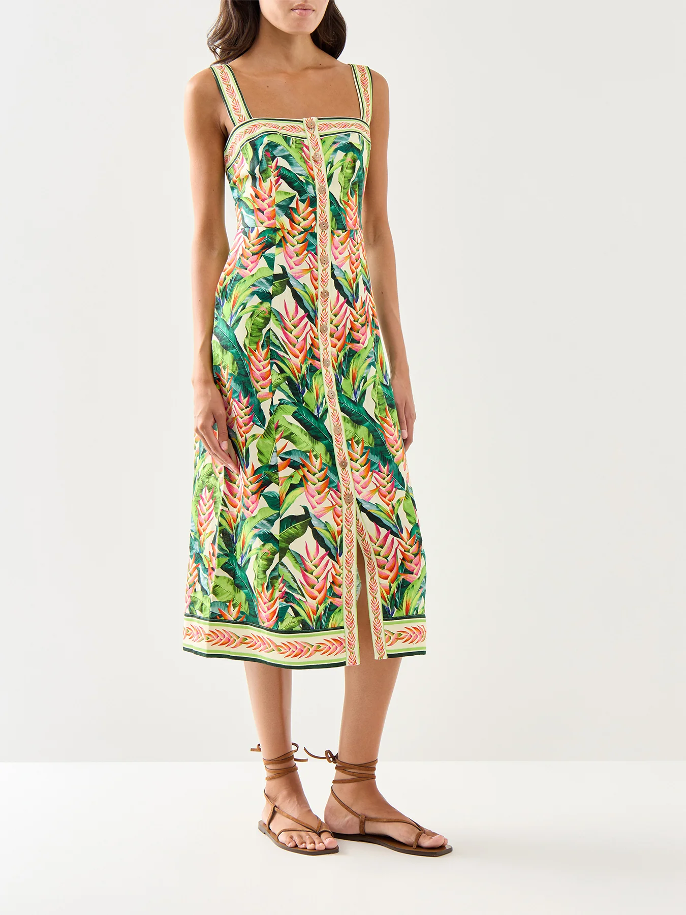 Heli Leaves Pearl Midi Dress - Image 2