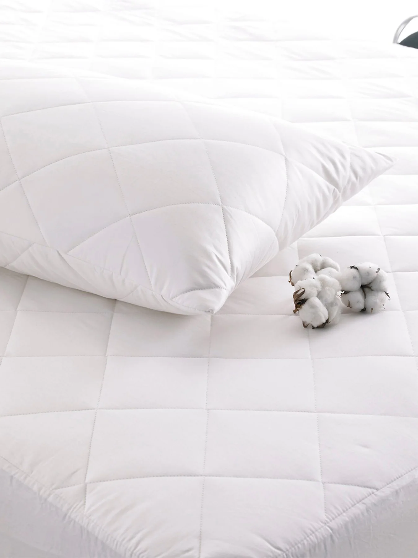 Deep-Fill Cotton Mattress Protector Superking - Image 2
