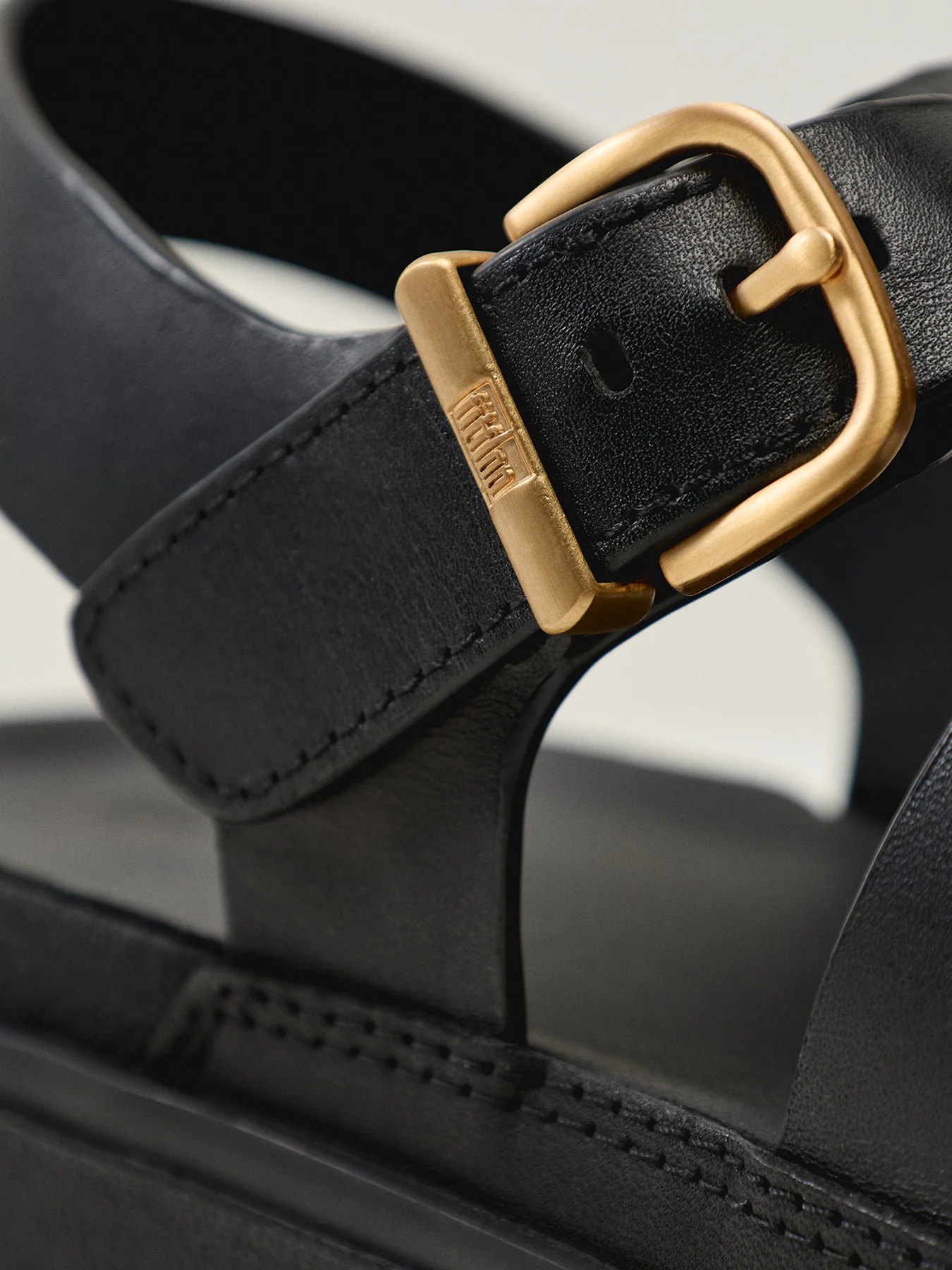 Gen-Ff Leather Fisherman Sandals All Black - Image 3