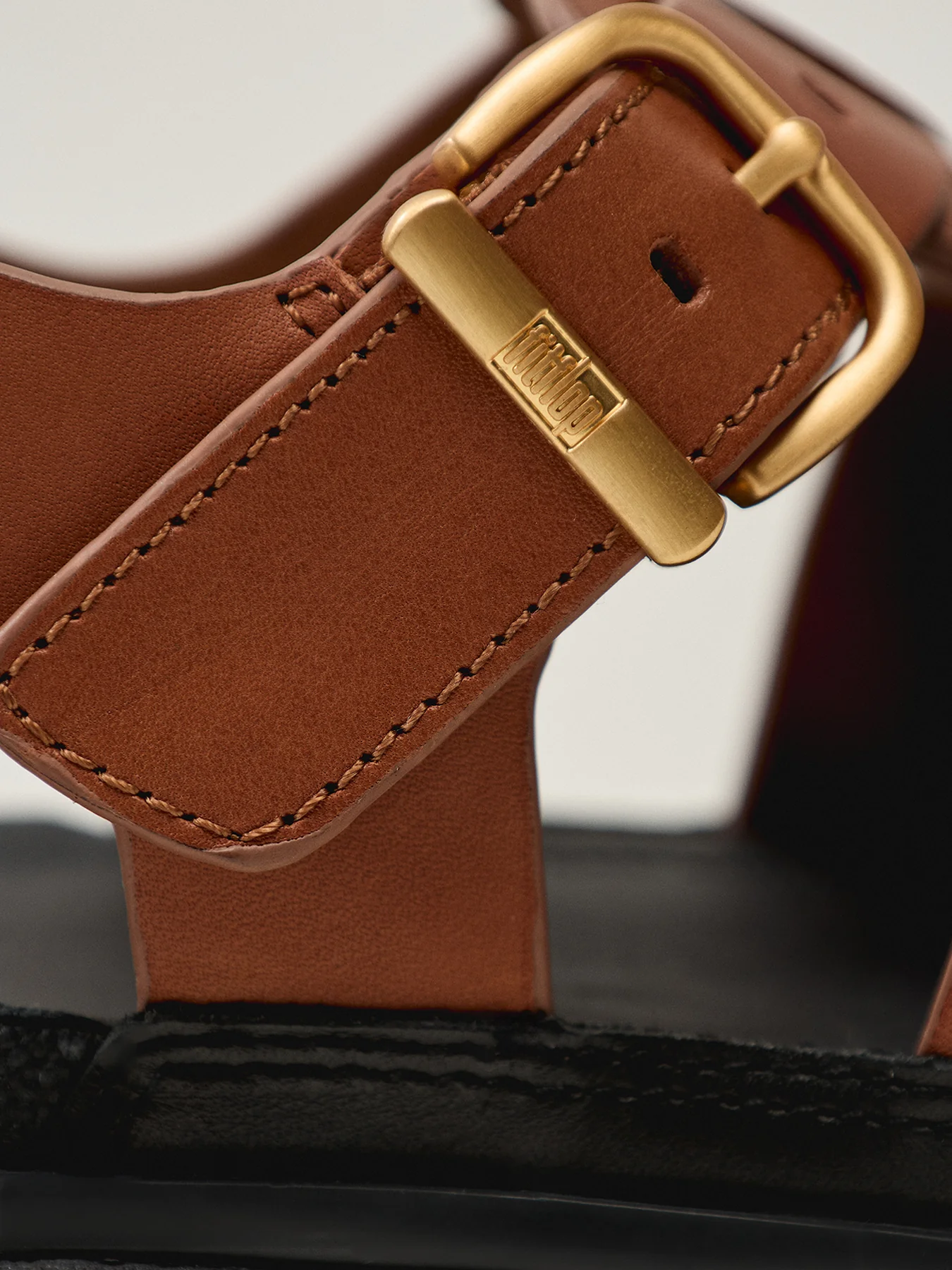 Gen-Ff Leather Fisherman Sandals Deep Tan - Image 3