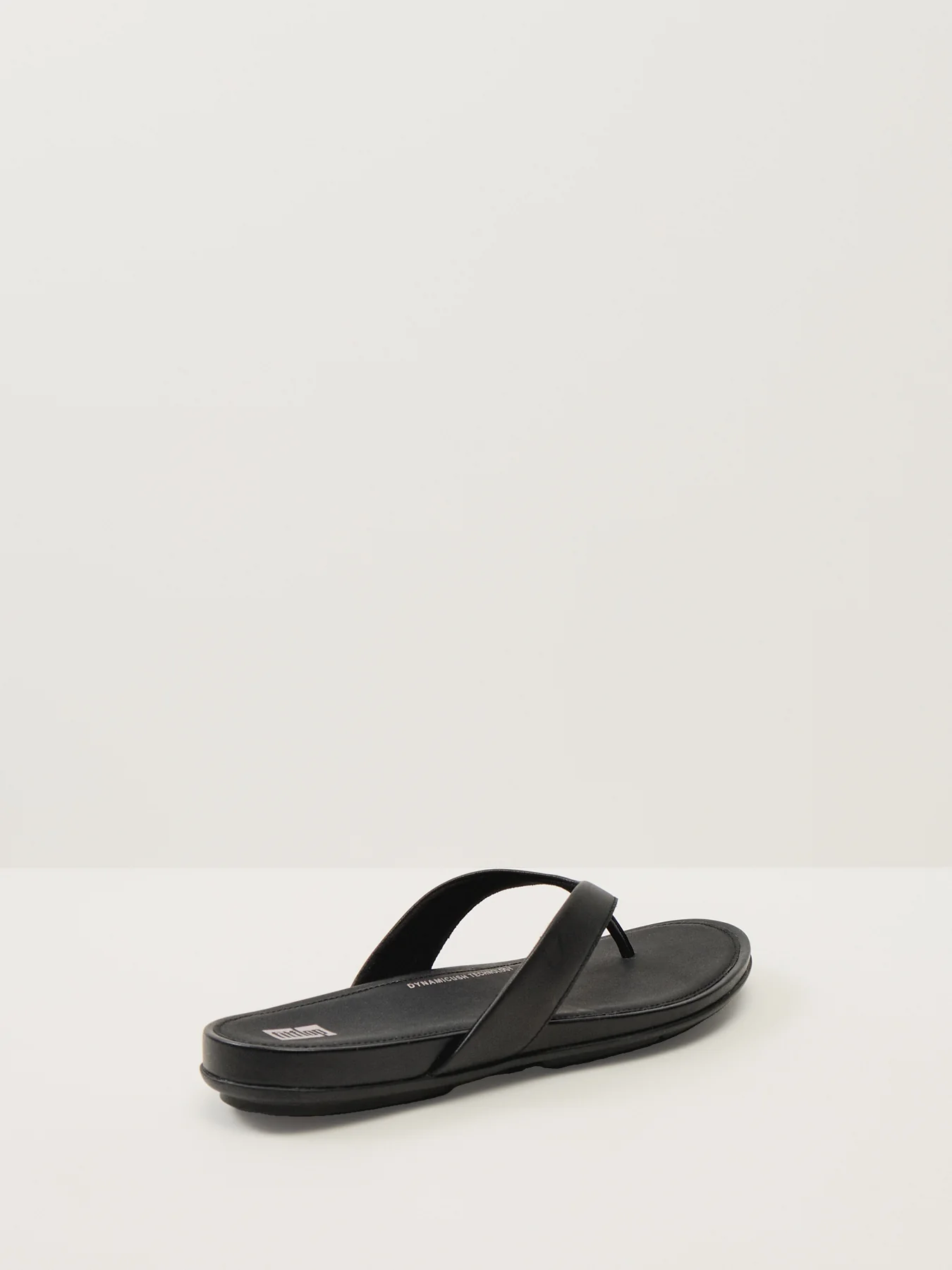 Gracie Leather Flip-Flops Black - Image 2